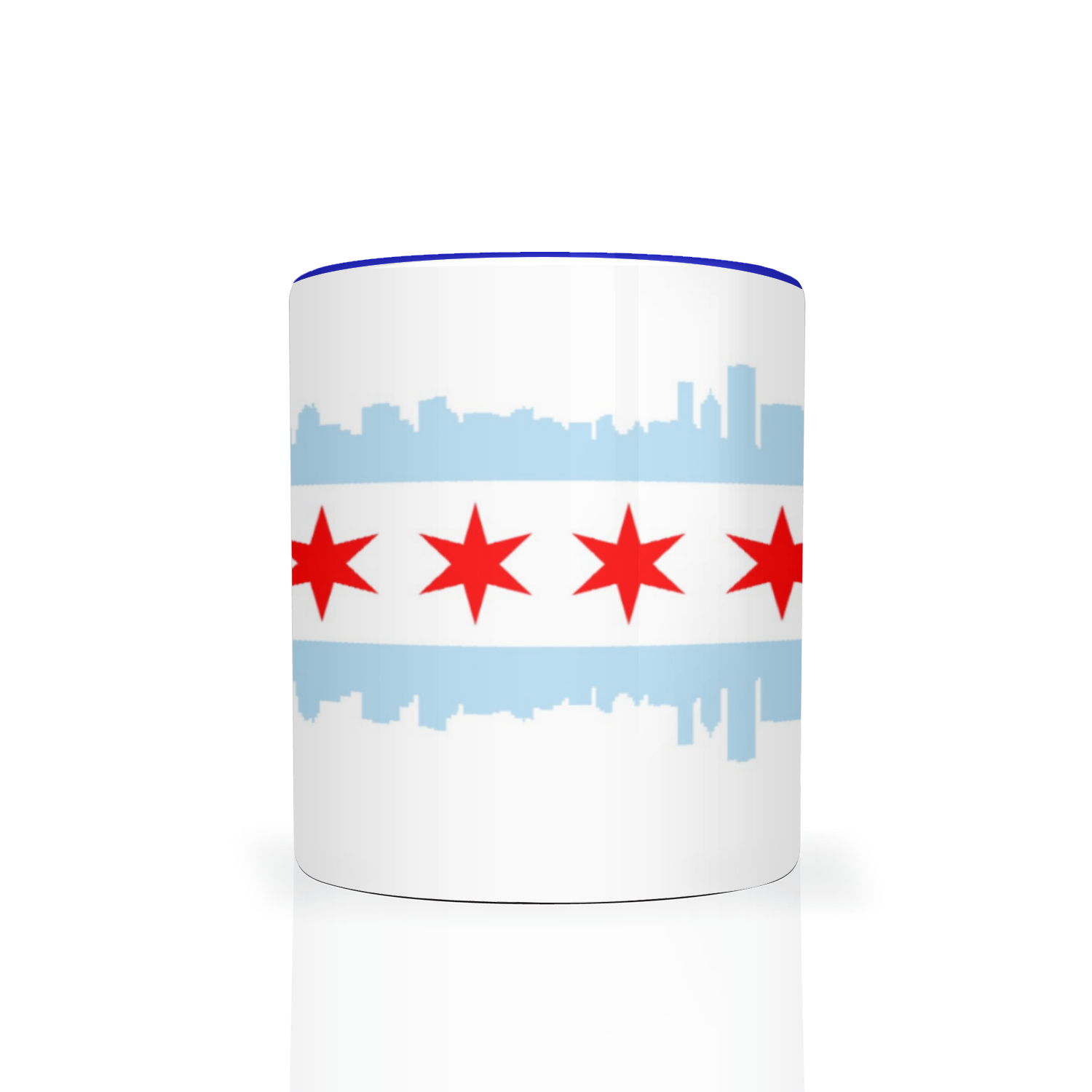 Chicago Skyline Flag 2 tone 11oz Mug