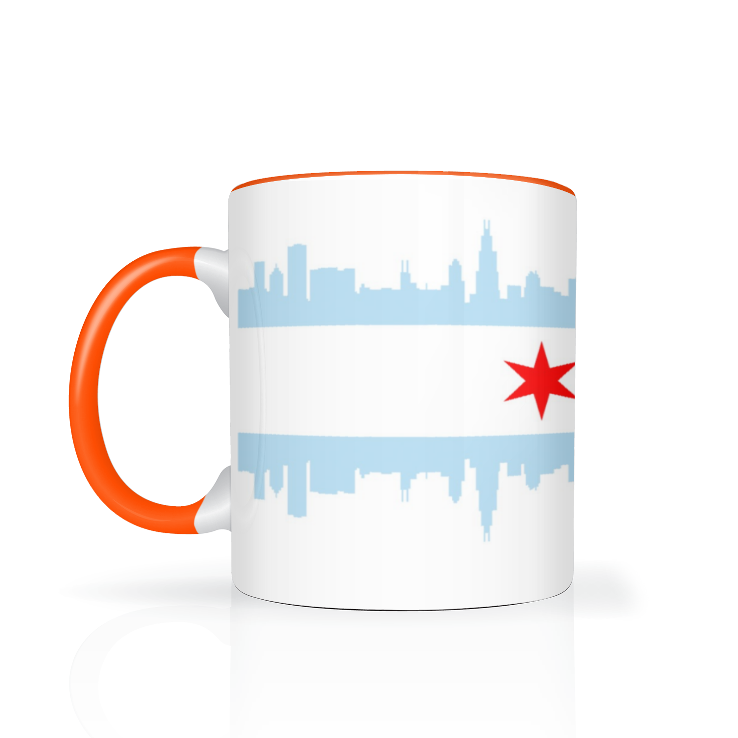 Chicago Skyline Flag 2 tone 11oz Mug