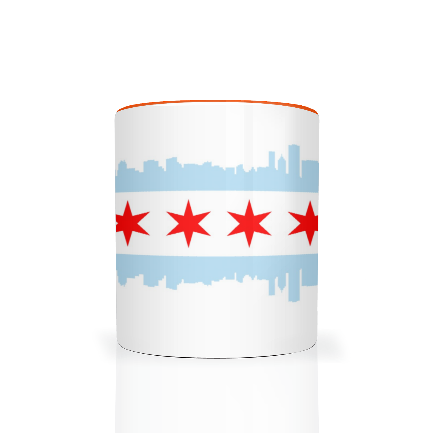 Chicago Skyline Flag 2 tone 11oz Mug