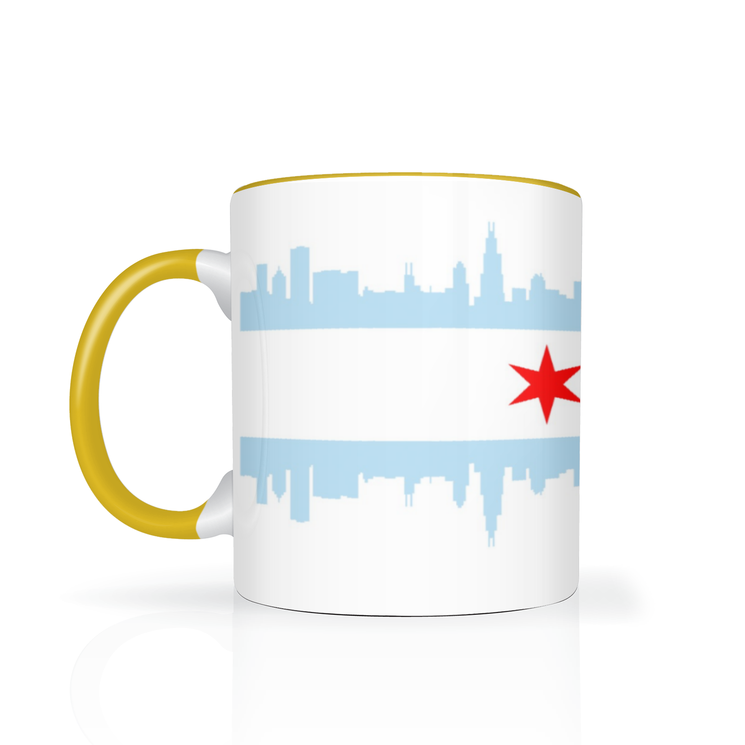 Chicago Skyline Flag 2 tone 11oz Mug