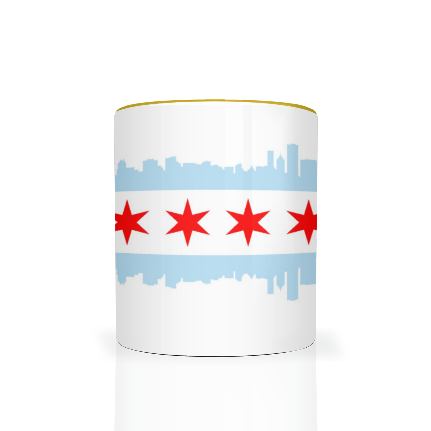 Chicago Skyline Flag 2 tone 11oz Mug