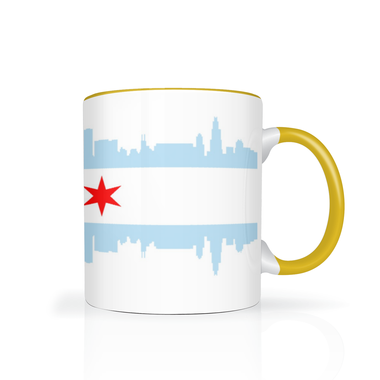 Chicago Skyline Flag 2 tone 11oz Mug