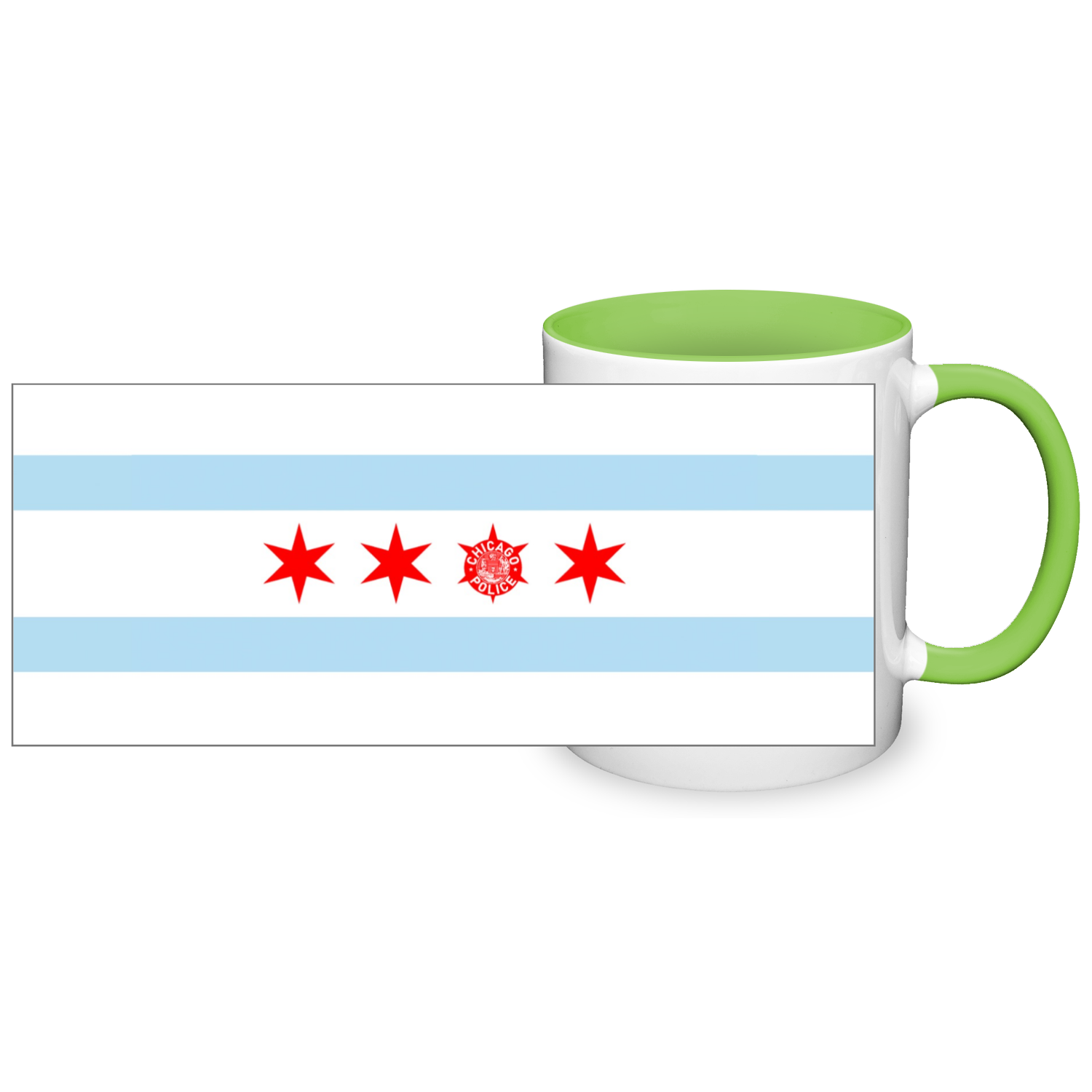 Chicago PD Flag 2 Tone 11oz Mug