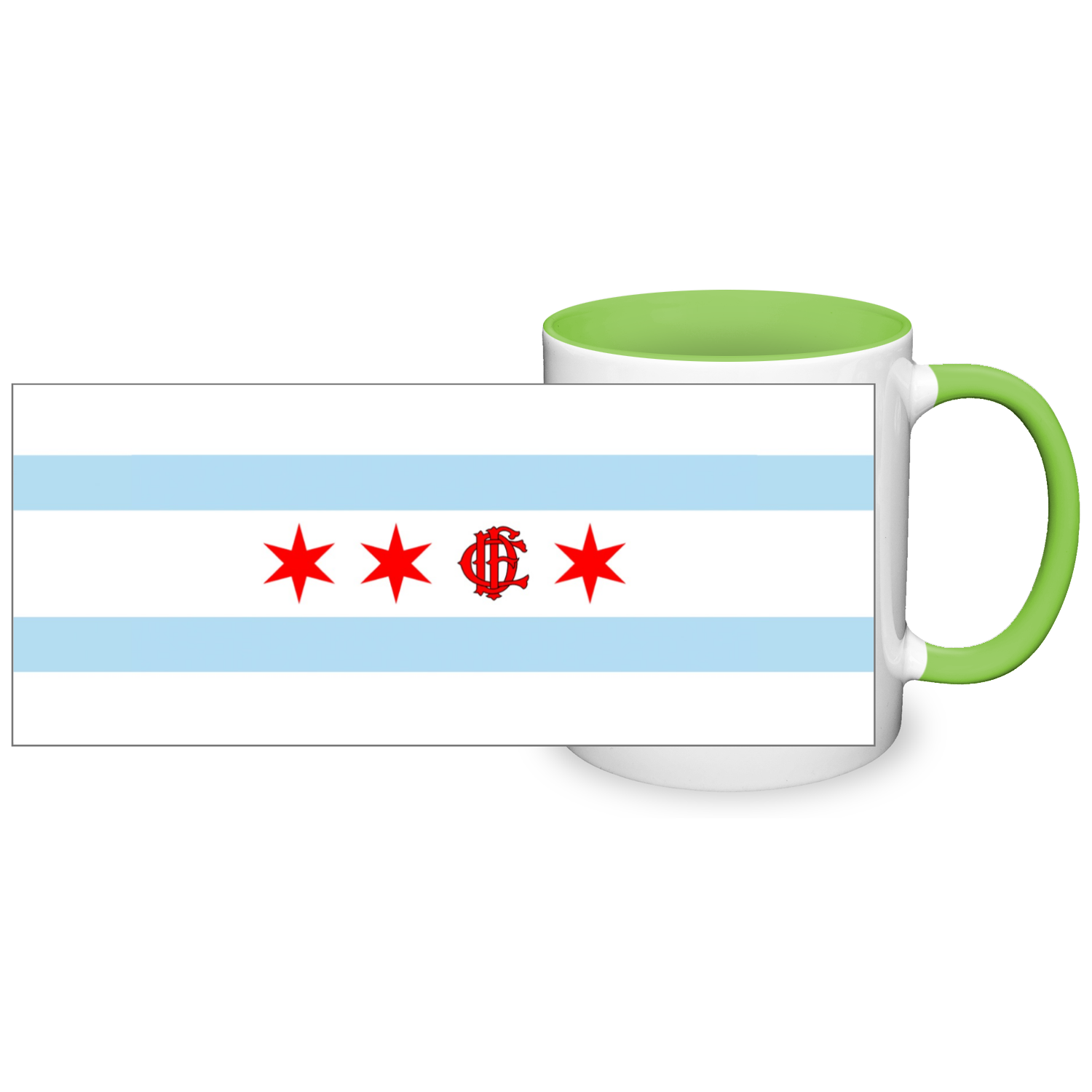 Chicago FD/EMT Flag 2 Tone 11oz Mug