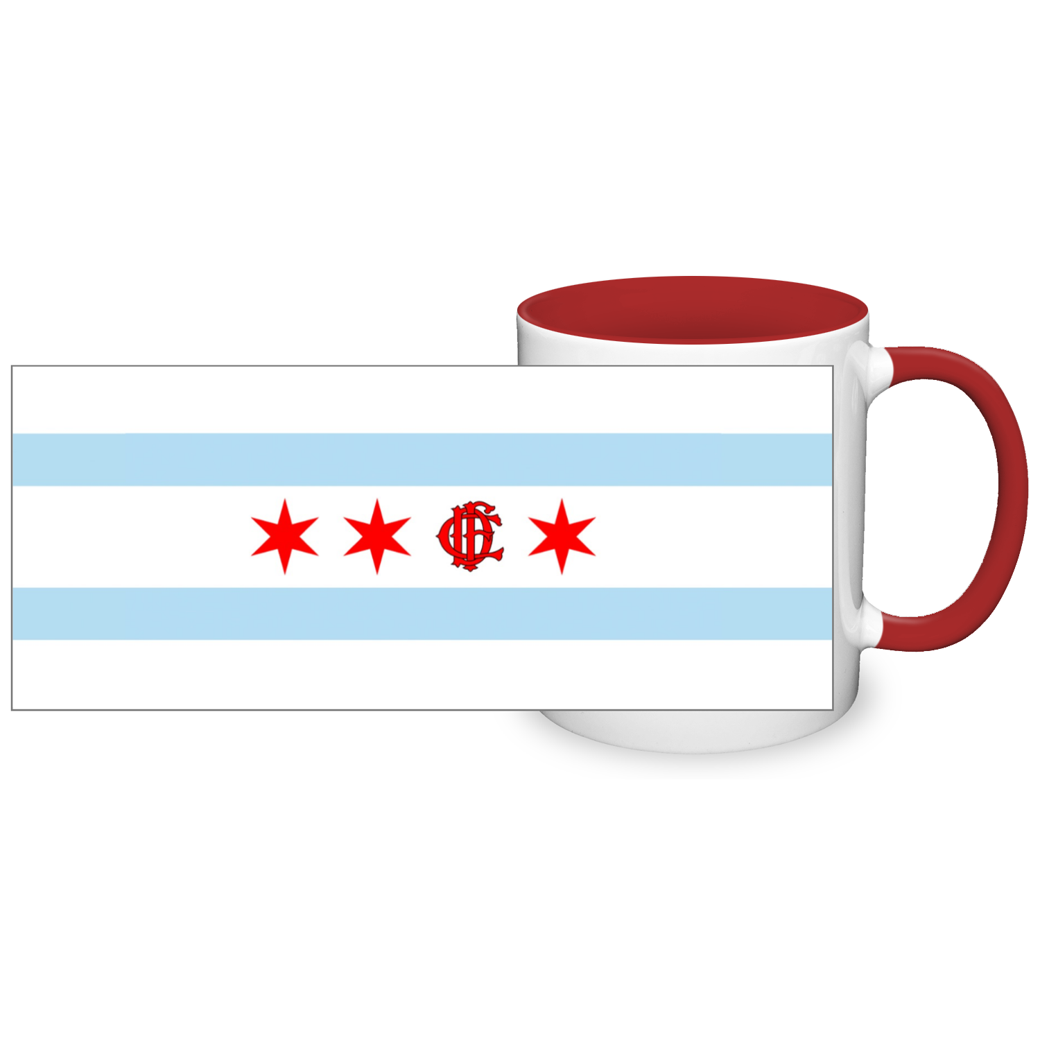 Chicago FD/EMT Flag 2 Tone 11oz Mug
