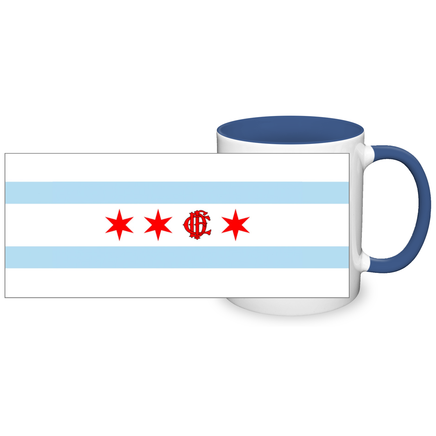Chicago FD/EMT Flag 2 Tone 11oz Mug