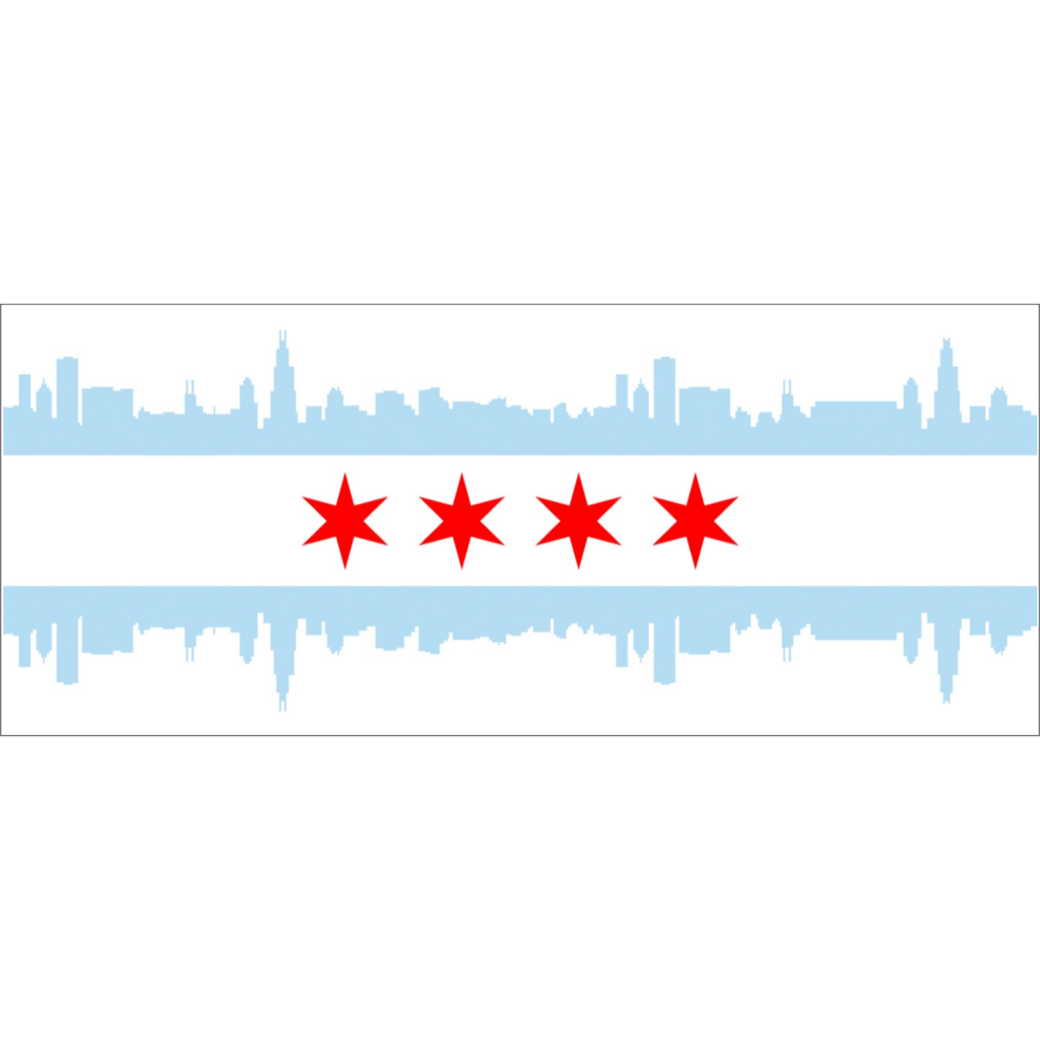 Chicago Skyline Flag 2 Tone 15oz Mug