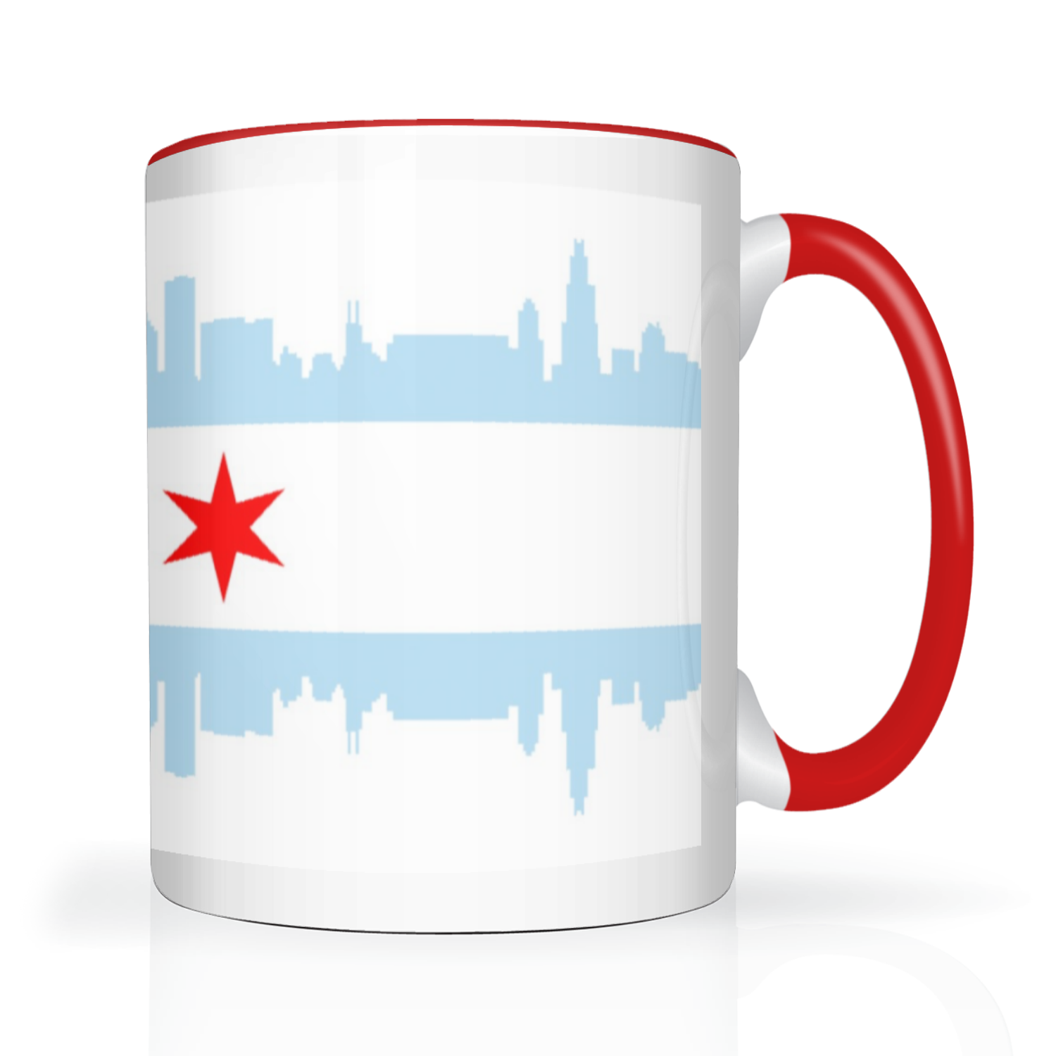Chicago Skyline Flag 2 Tone 15oz Mug