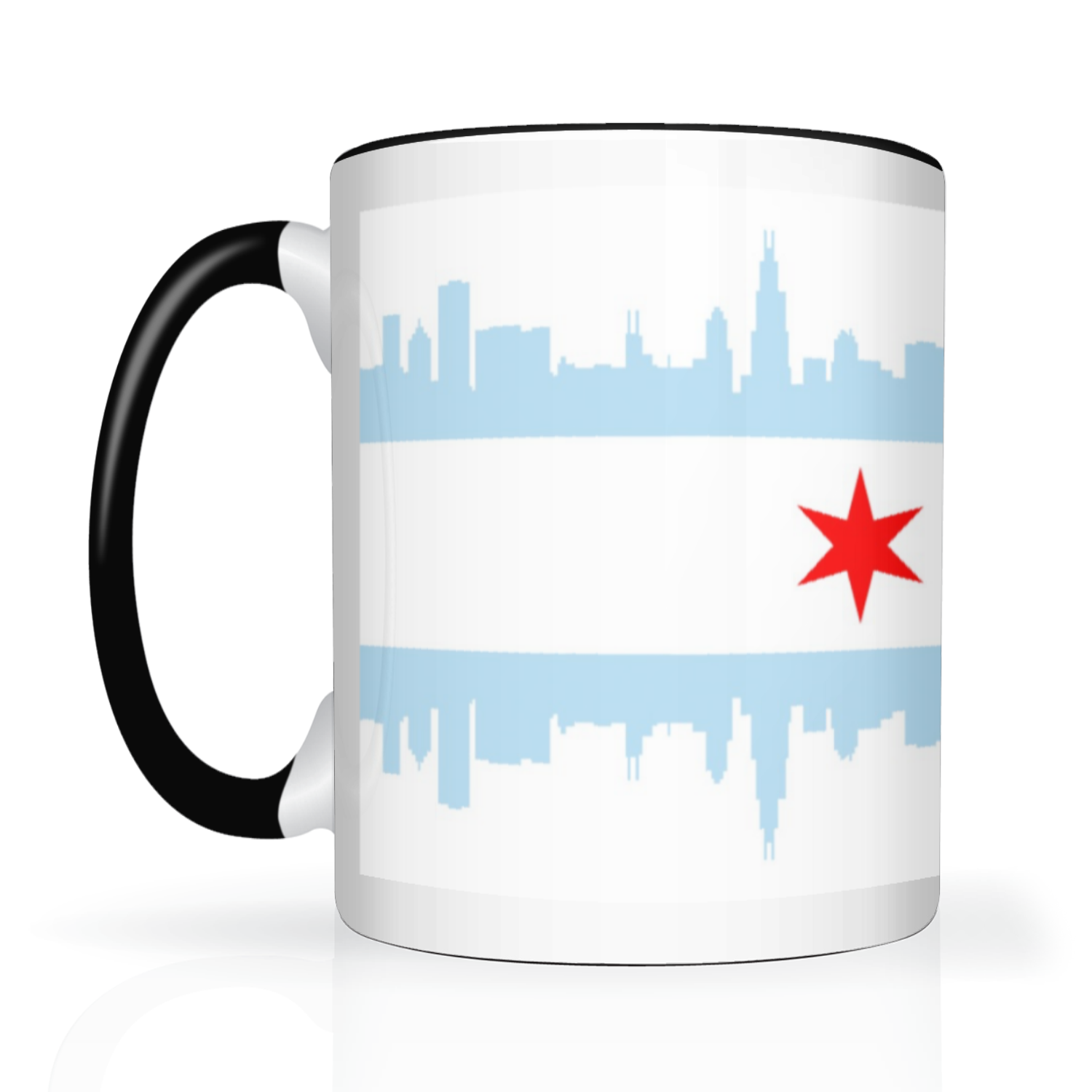Chicago Skyline Flag 2 Tone 15oz Mug