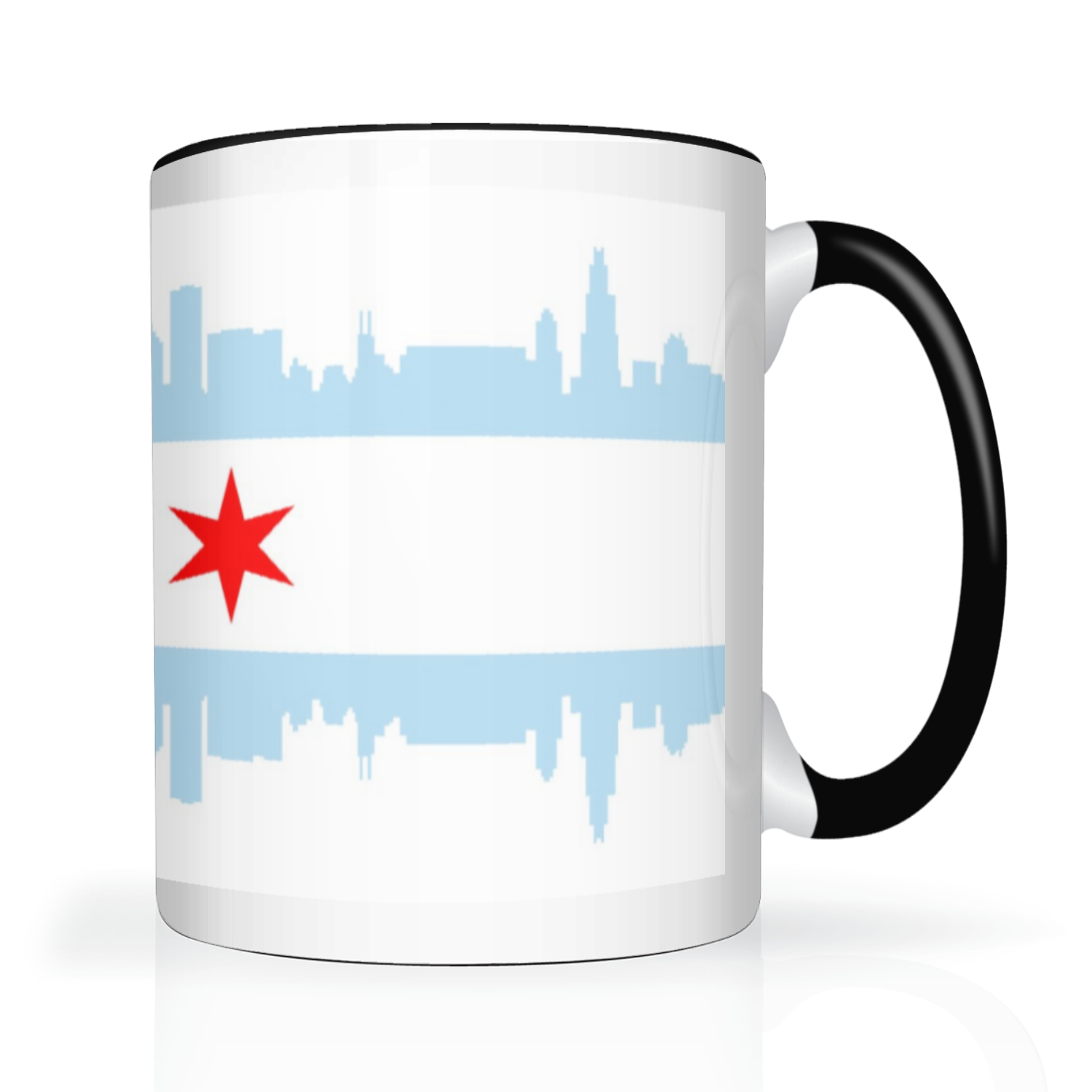 Chicago Skyline Flag 2 Tone 15oz Mug