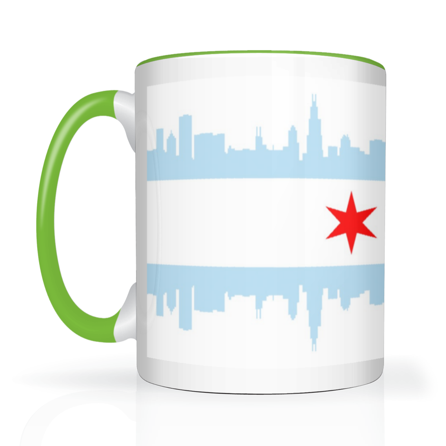 Chicago Skyline Flag 2 Tone 15oz Mug