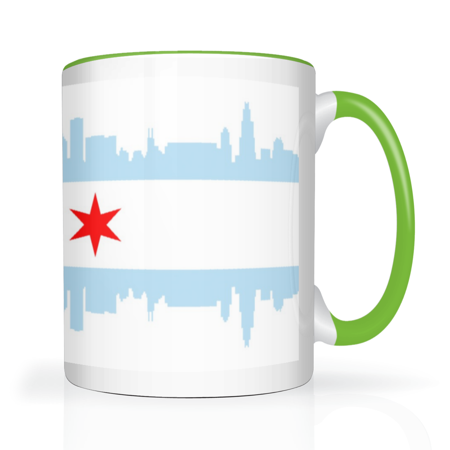 Chicago Skyline Flag 2 Tone 15oz Mug