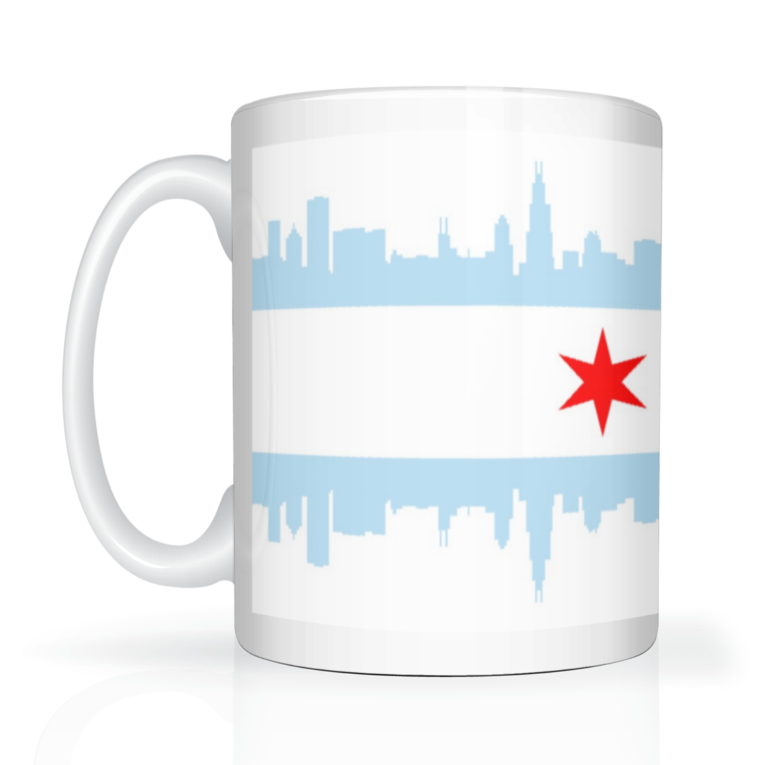 Chicago Skyline Flag 2 Tone 15oz Mug