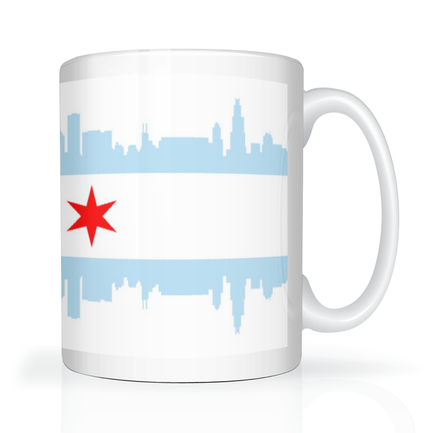 Chicago Skyline Flag 2 Tone 15oz Mug