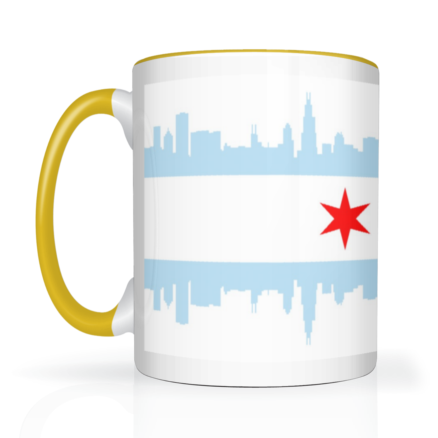 Chicago Skyline Flag 2 Tone 15oz Mug