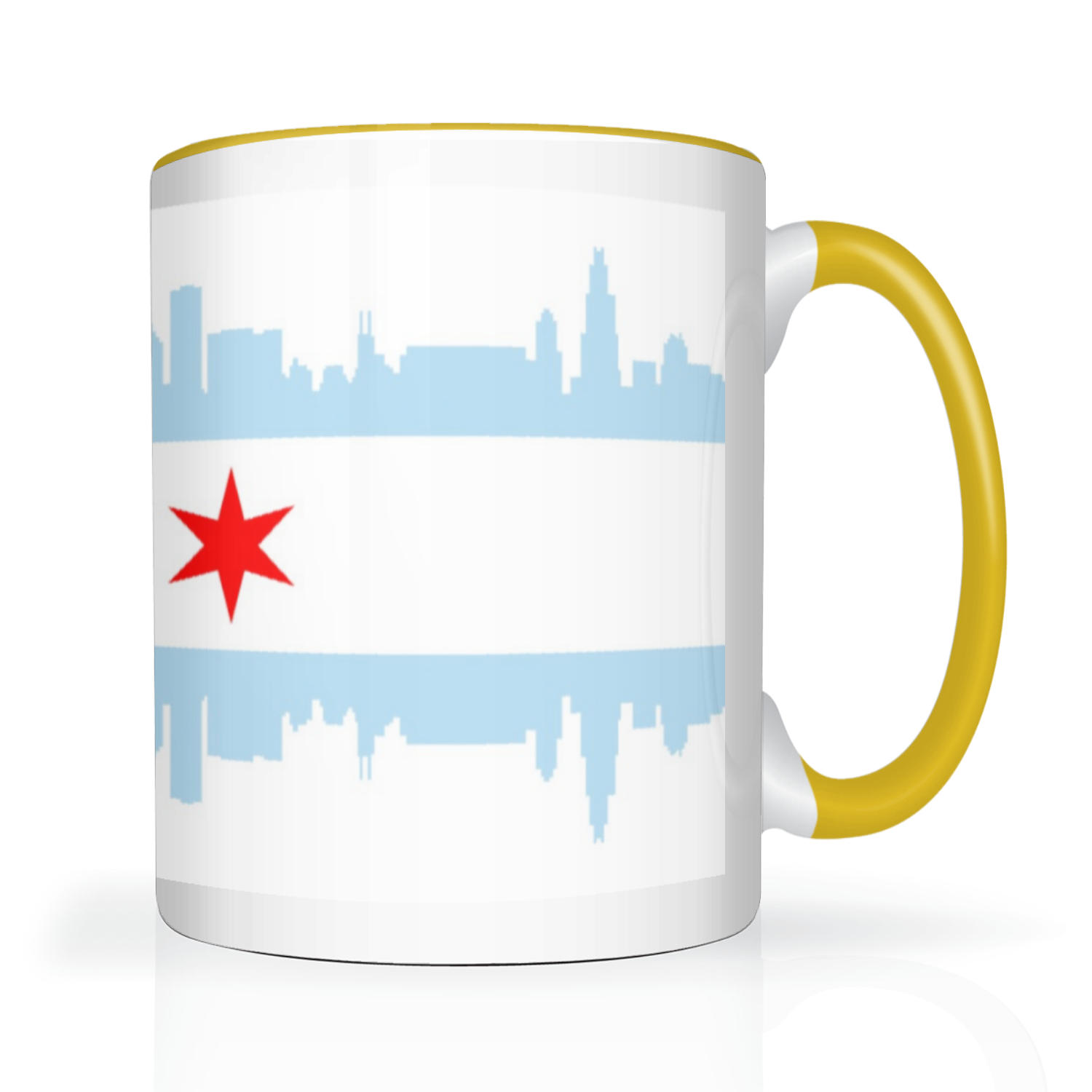 Chicago Skyline Flag 2 Tone 15oz Mug