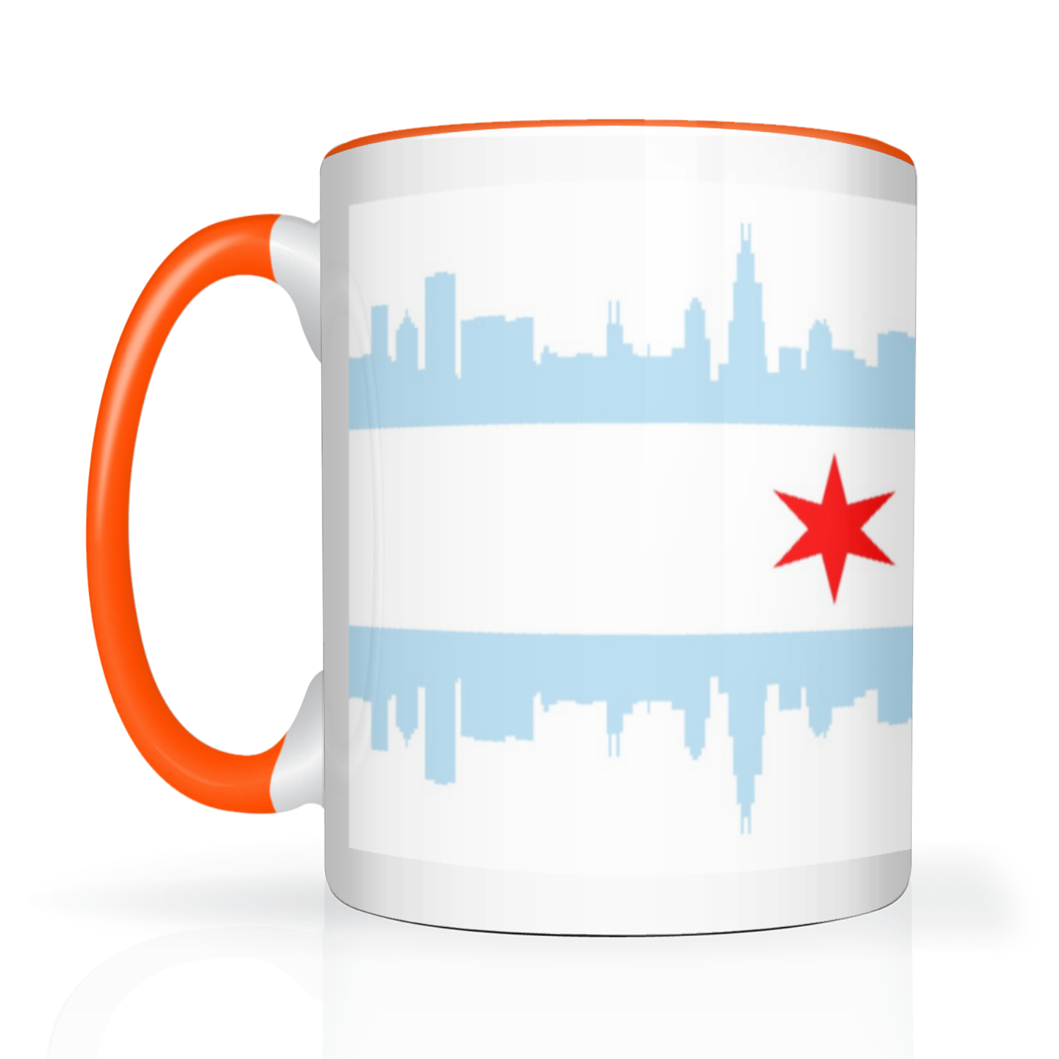 Chicago Skyline Flag 2 Tone 15oz Mug
