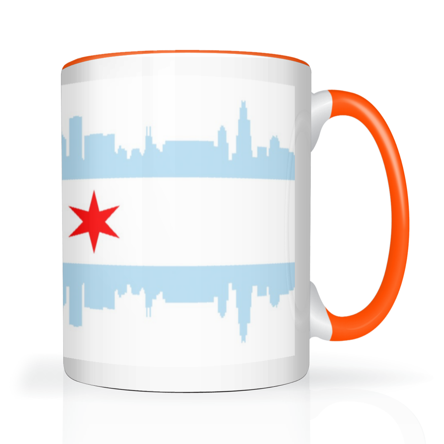 Chicago Skyline Flag 2 Tone 15oz Mug