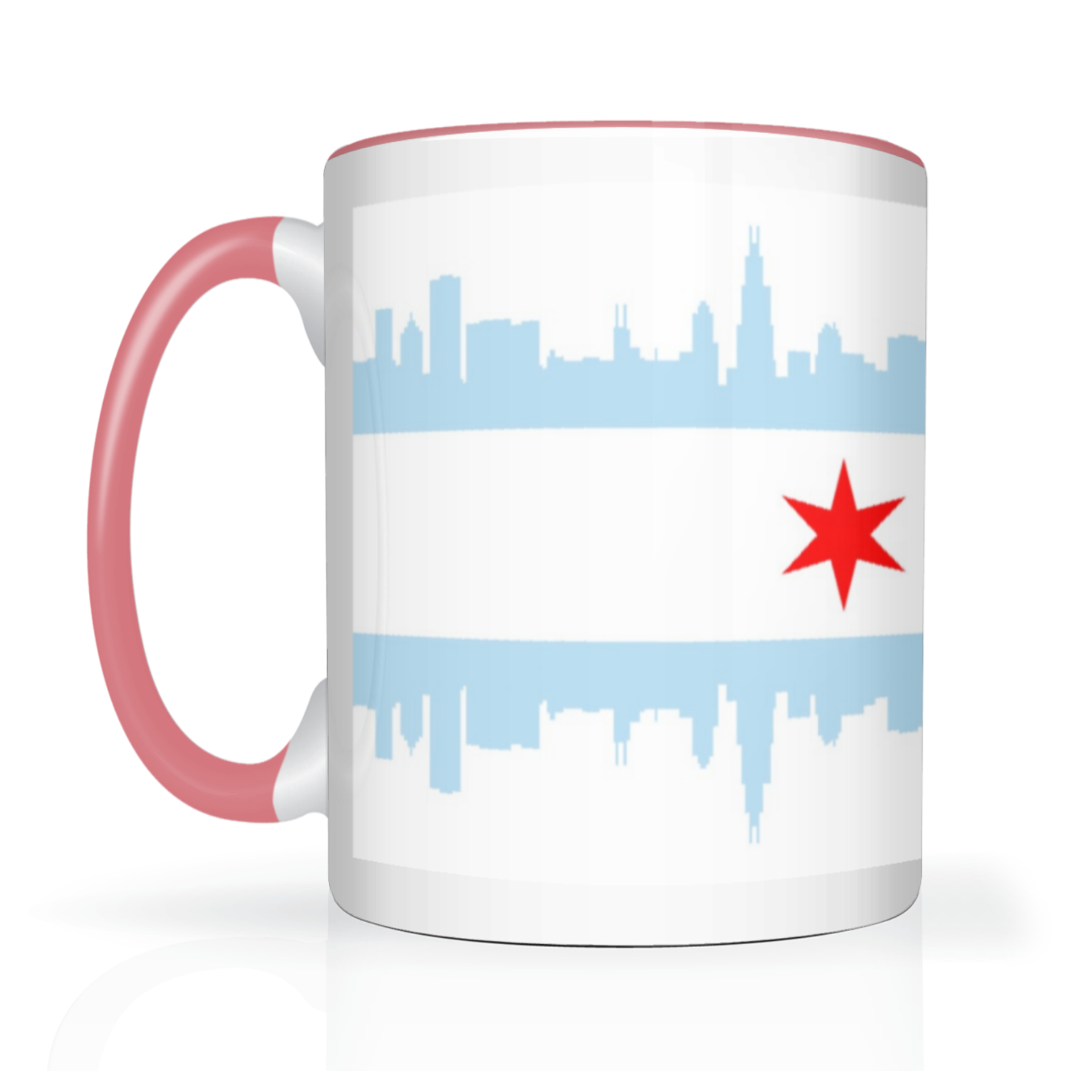 Chicago Skyline Flag 2 Tone 15oz Mug