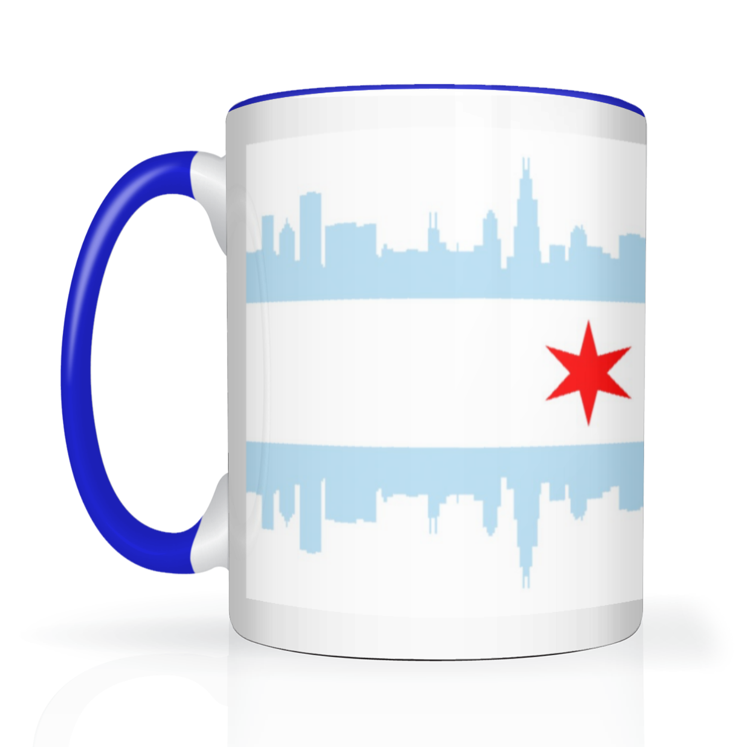 Chicago Skyline Flag 2 Tone 15oz Mug