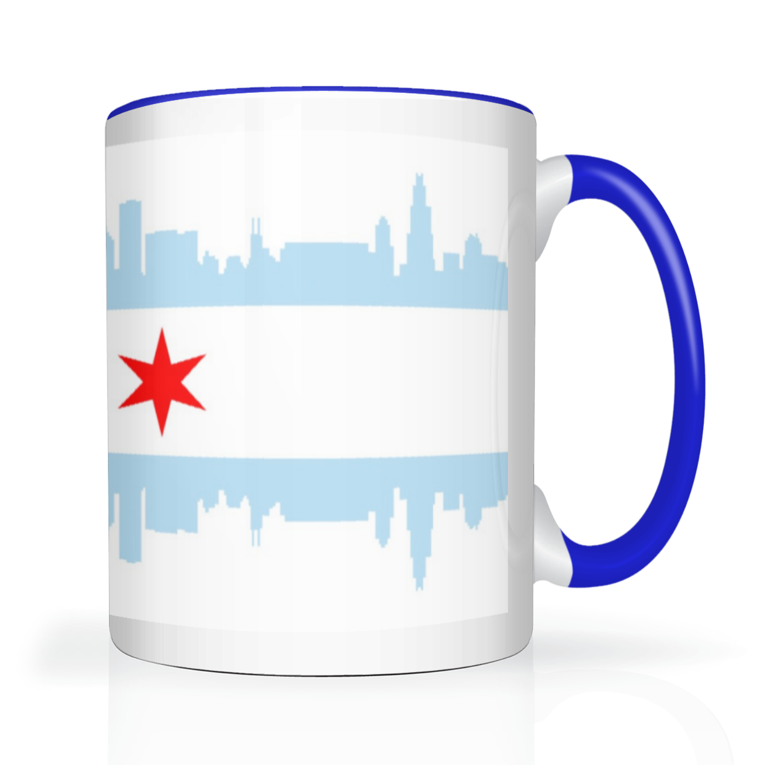 Chicago Skyline Flag 2 Tone 15oz Mug