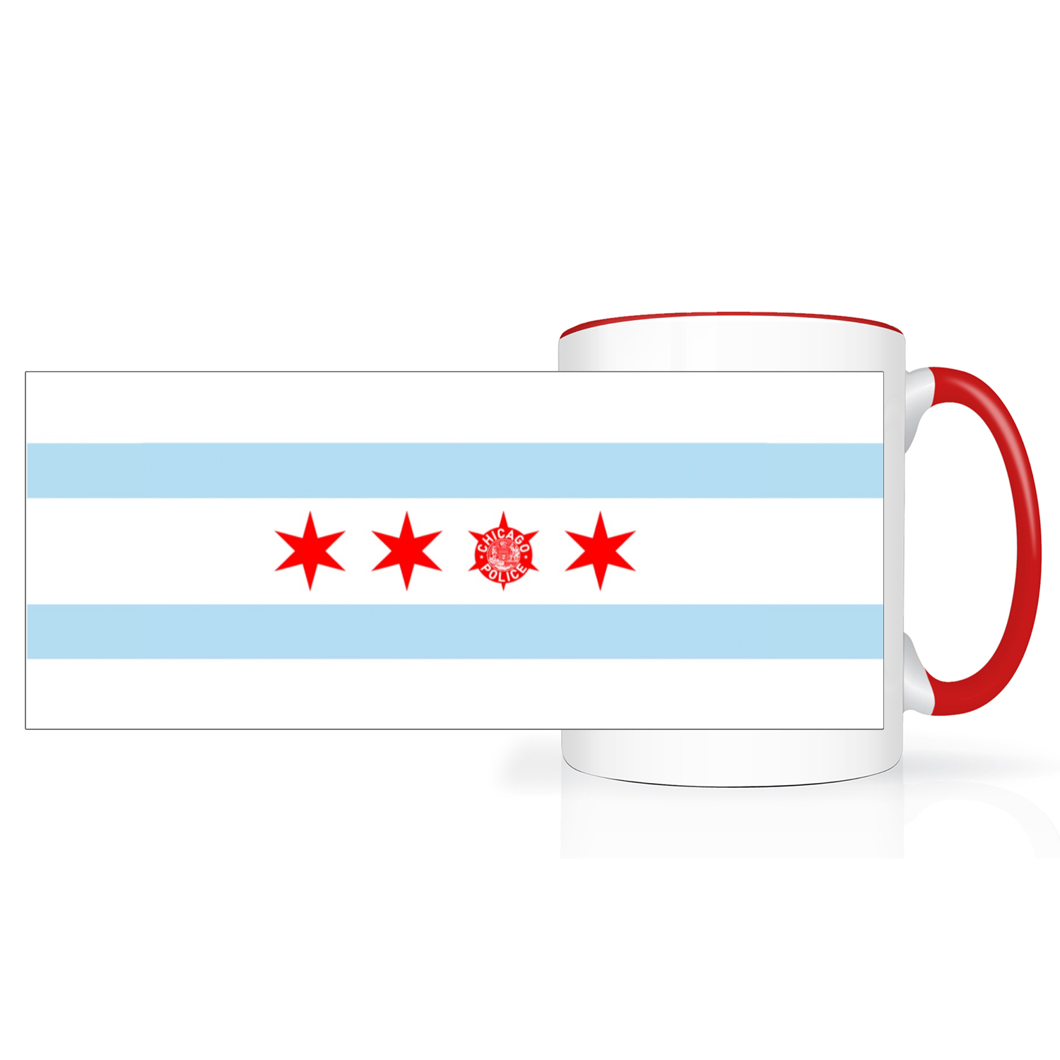 Chicago PD Flag 2 Tone 15oz Mug