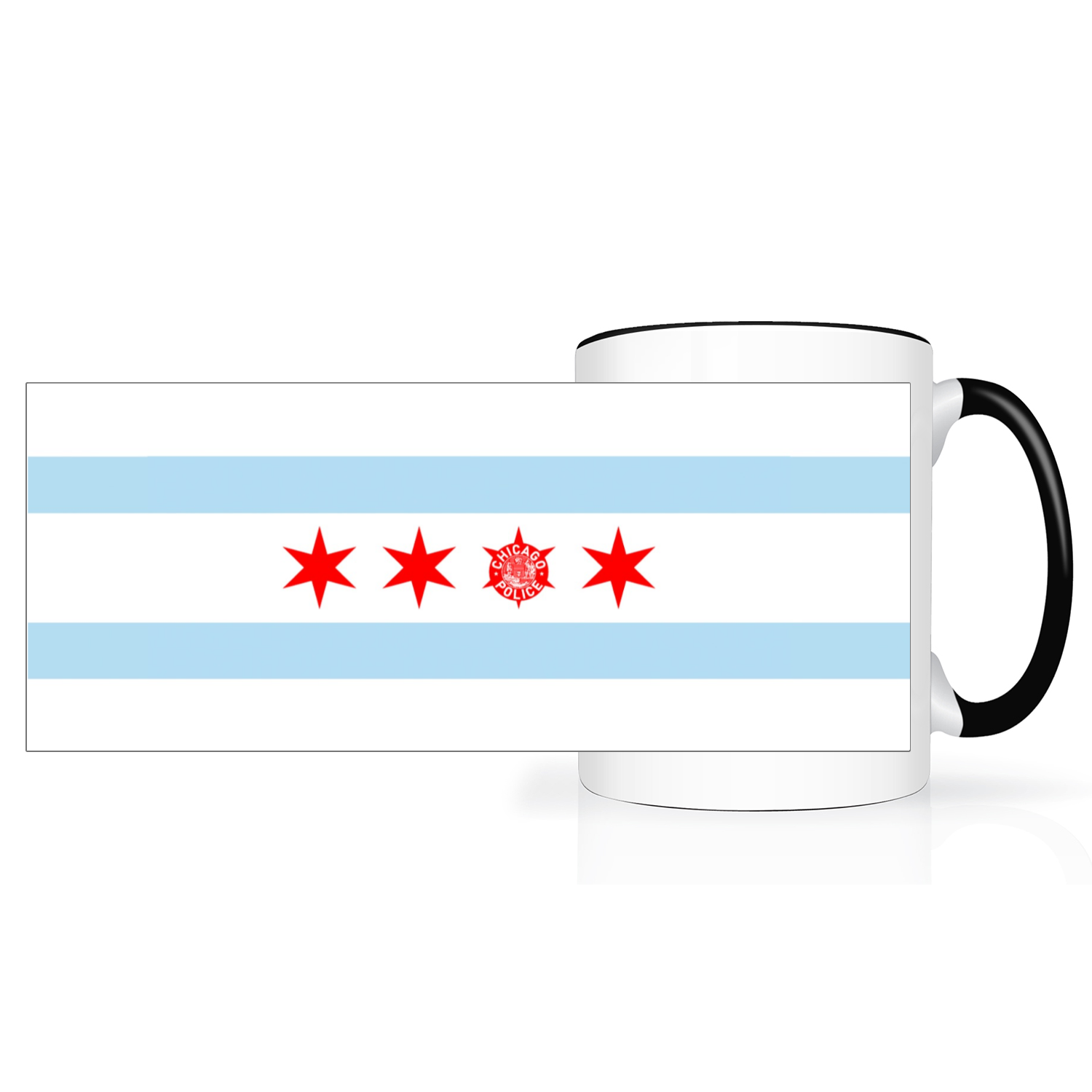 Chicago PD Flag 2 Tone 15oz Mug