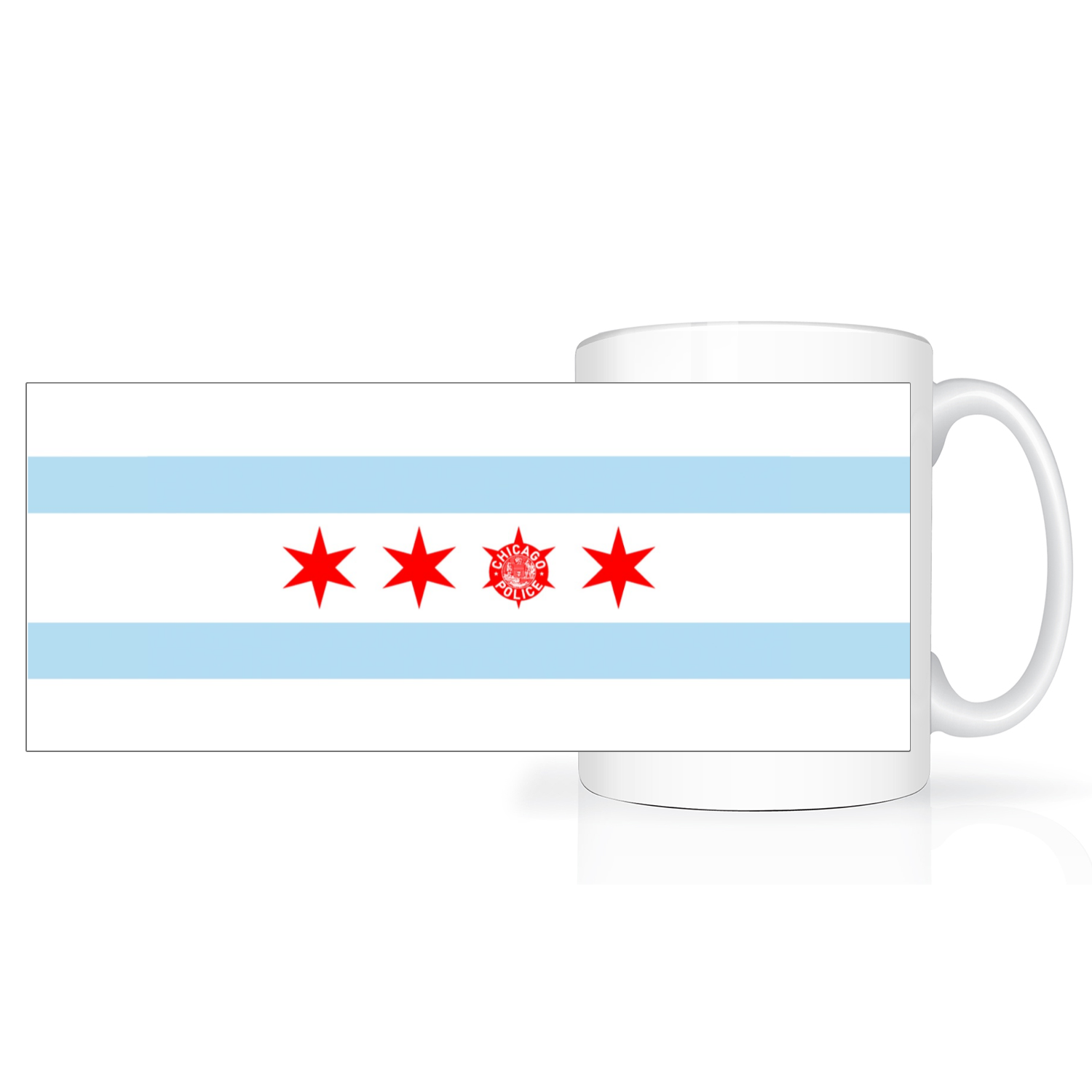 Chicago PD Flag 2 Tone 15oz Mug