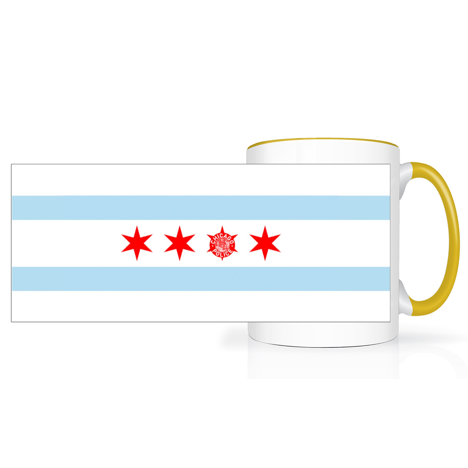 Chicago PD Flag 2 Tone 15oz Mug