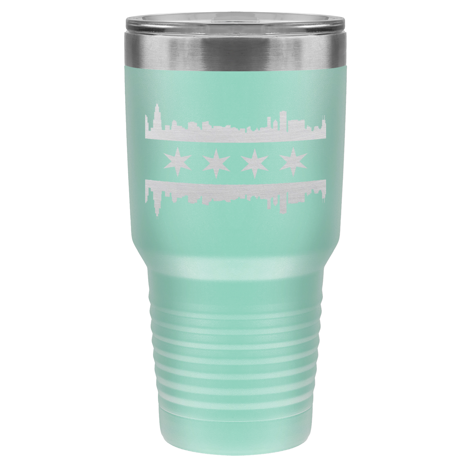 Chicago Skyline Flag 30oz Tumbler
