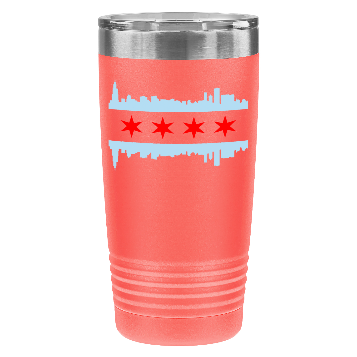 Chicago Skyline Flag 20oz UV Tumbler