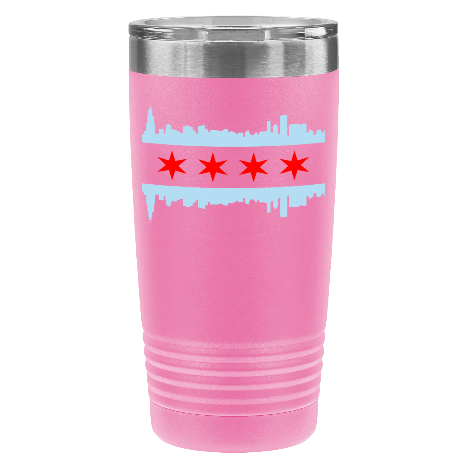 Chicago Skyline Flag 20oz UV Tumbler