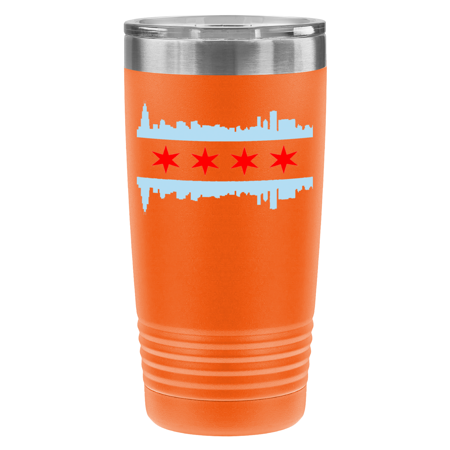 Chicago Skyline Flag 20oz UV Tumbler