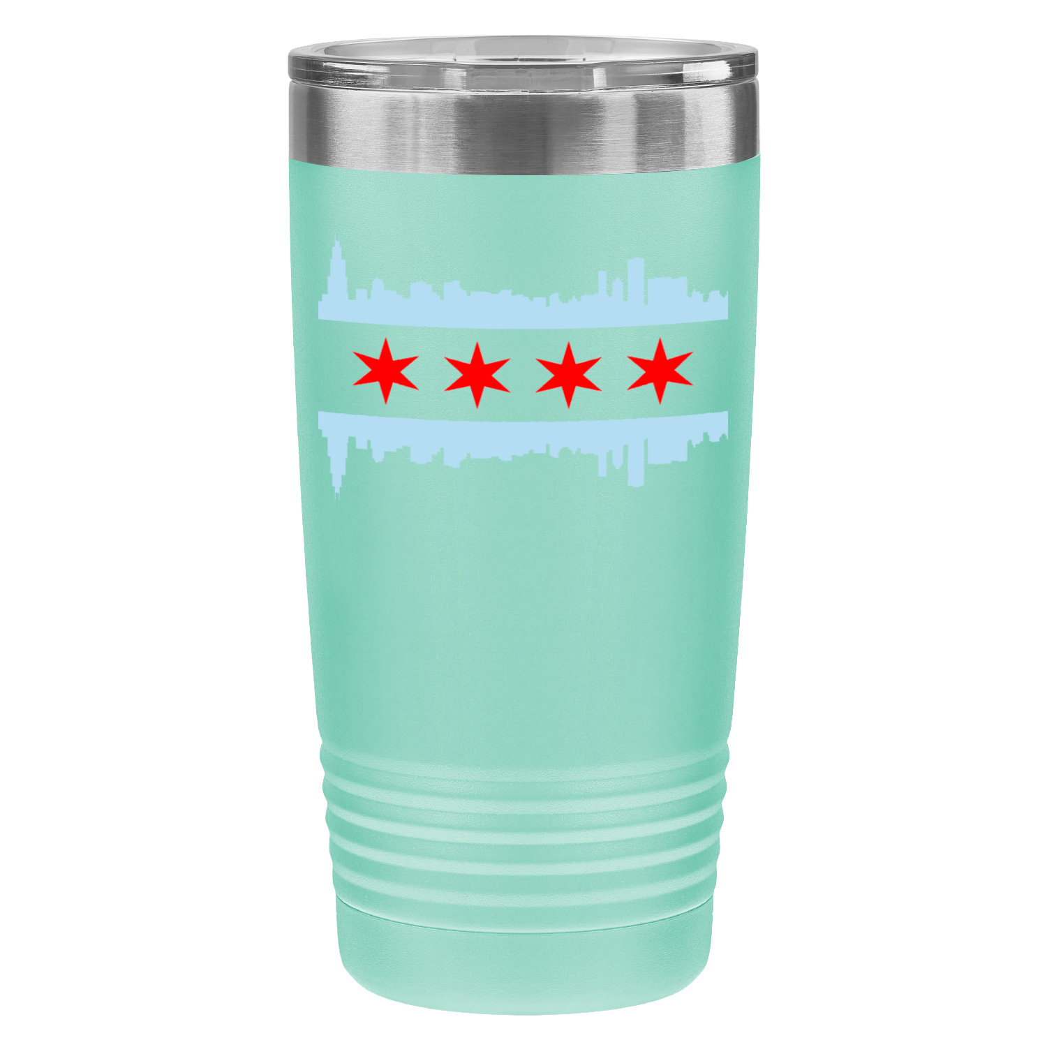 Chicago Skyline Flag 20oz UV Tumbler
