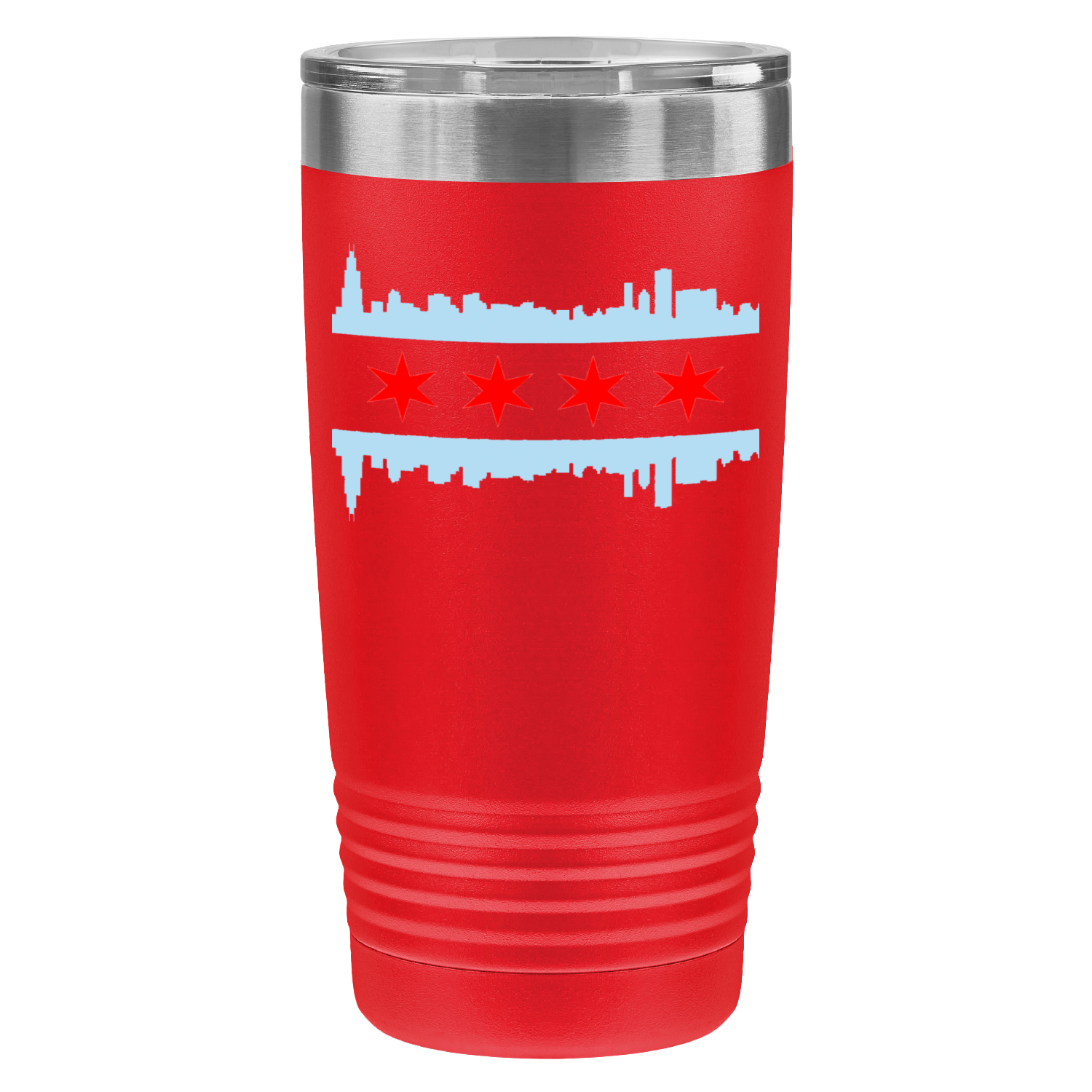 Chicago Skyline Flag 20oz UV Tumbler