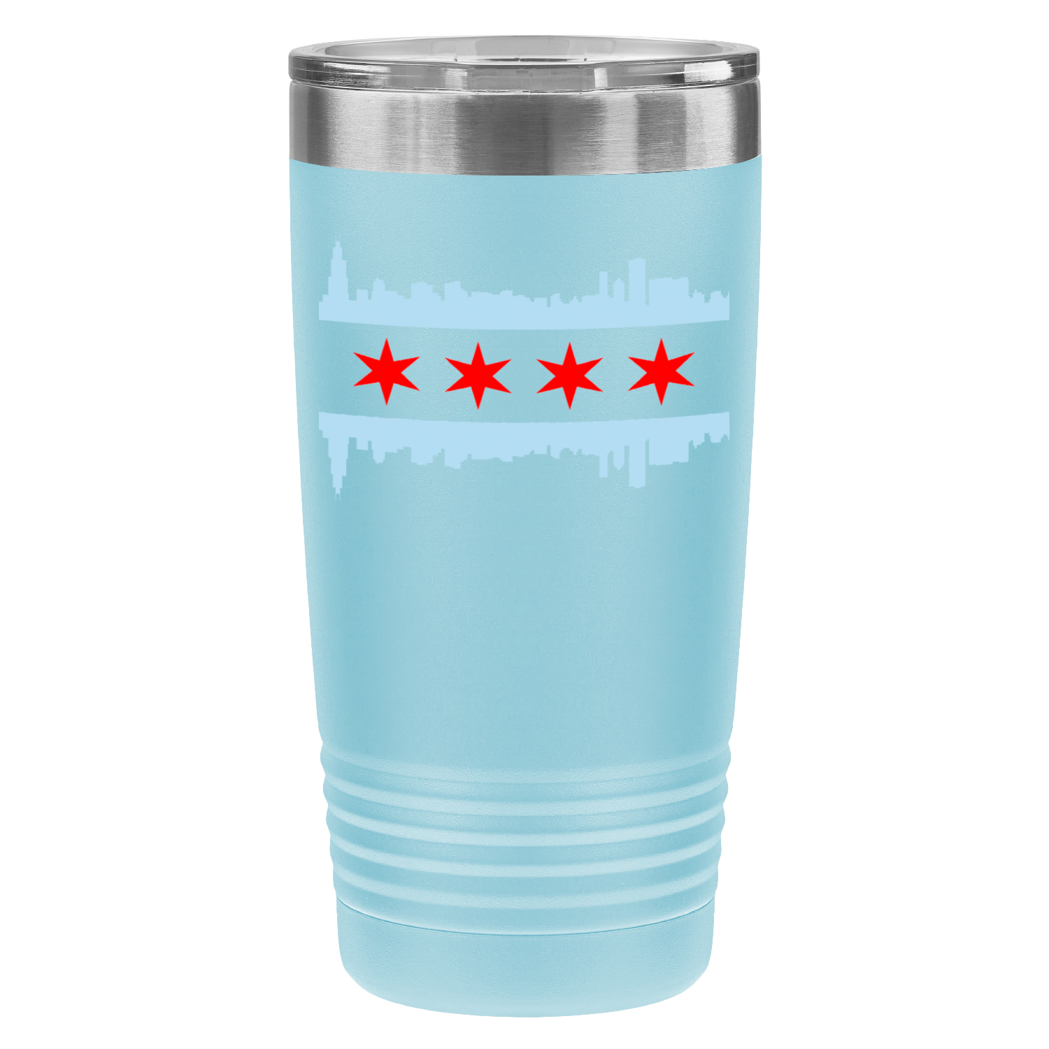 Chicago Skyline Flag 20oz UV Tumbler