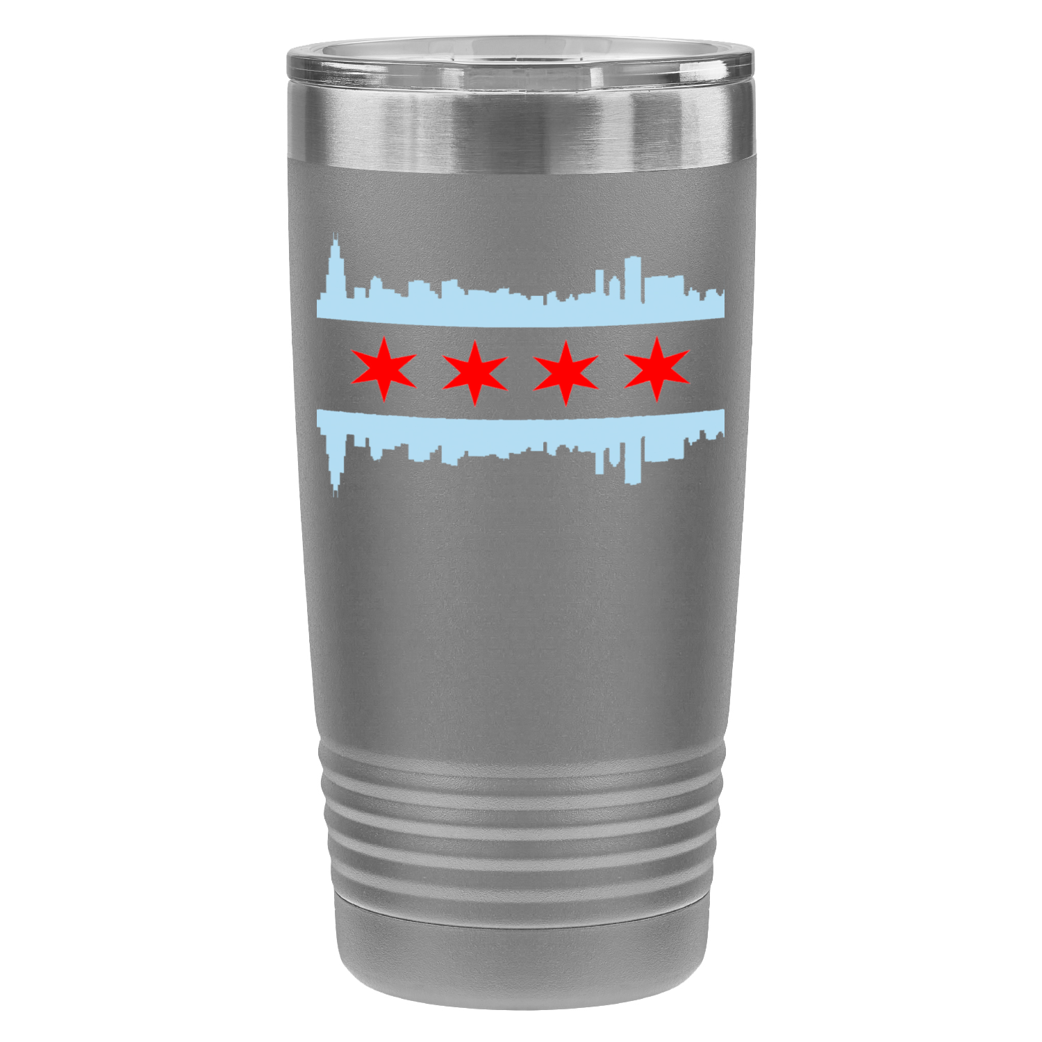 Chicago Skyline Flag 20oz UV Tumbler