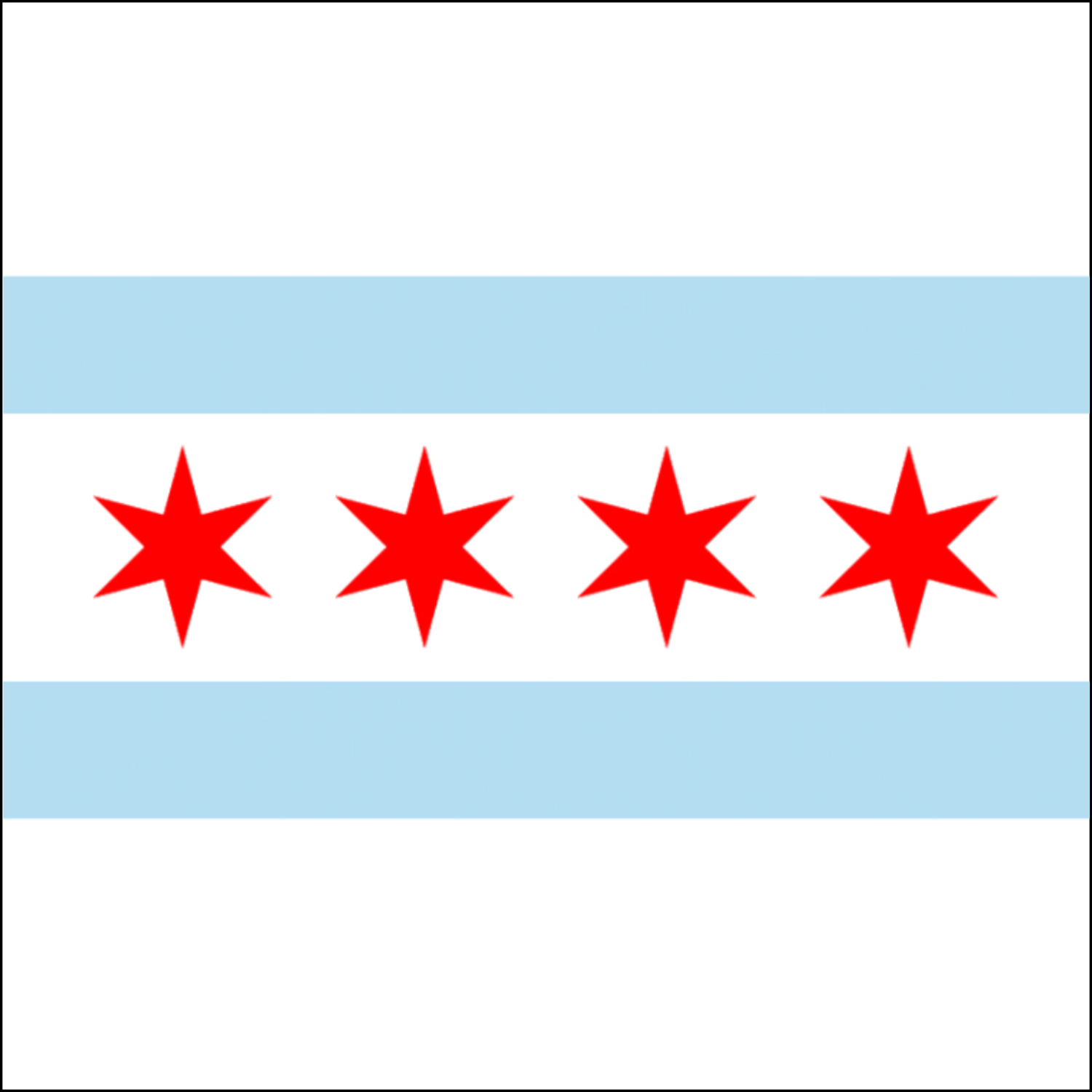 Chicago Flag Whiskey Glass