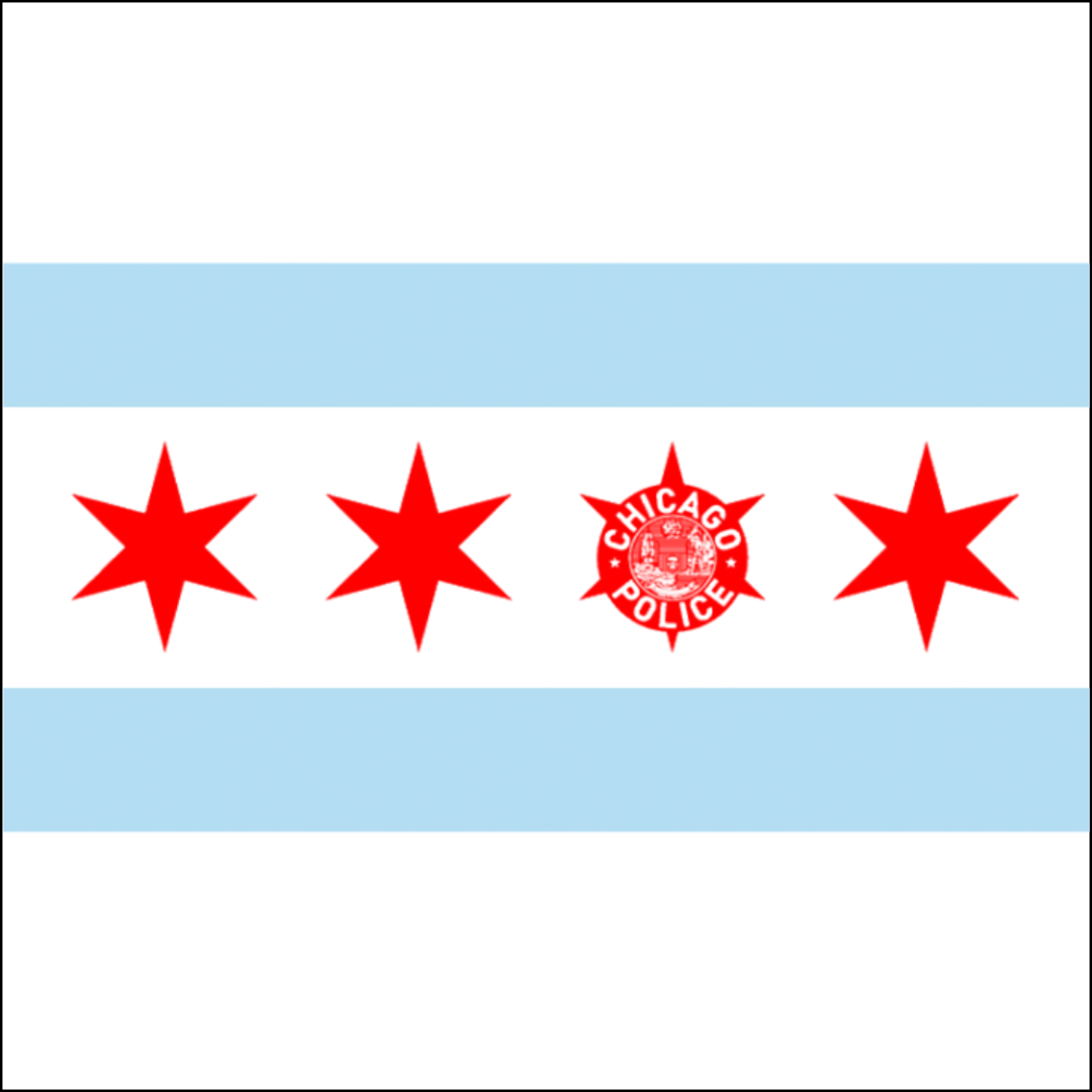 Chicago PD Flag Whiskey Glass