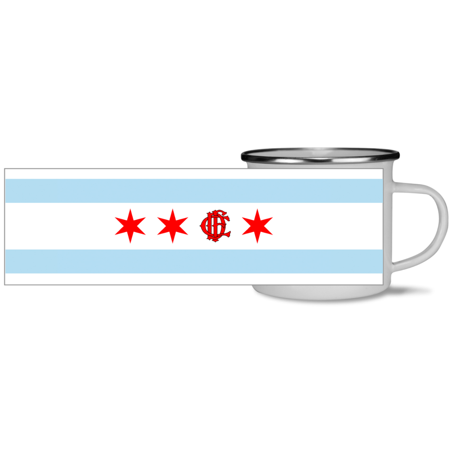Chicago FD/EMT Flag Enamel Mug