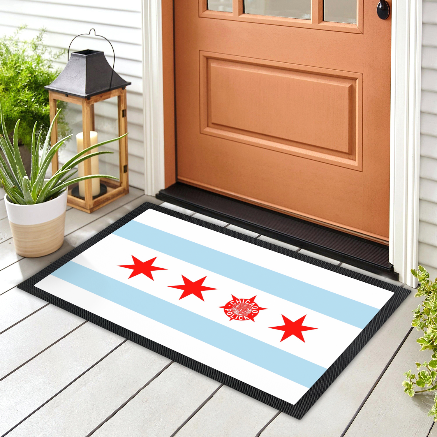 Chicago PD Flag Door Mat