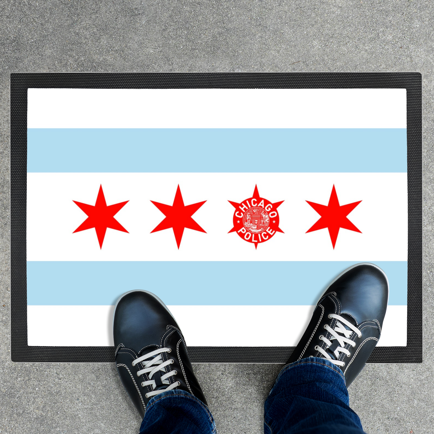Chicago PD Flag Door Mat