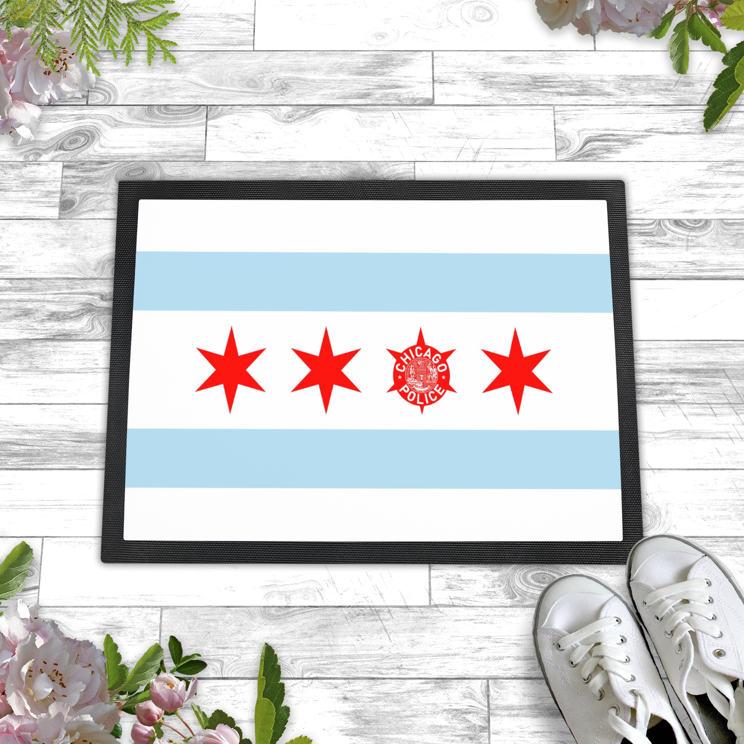Chicago PD Flag Door Mat