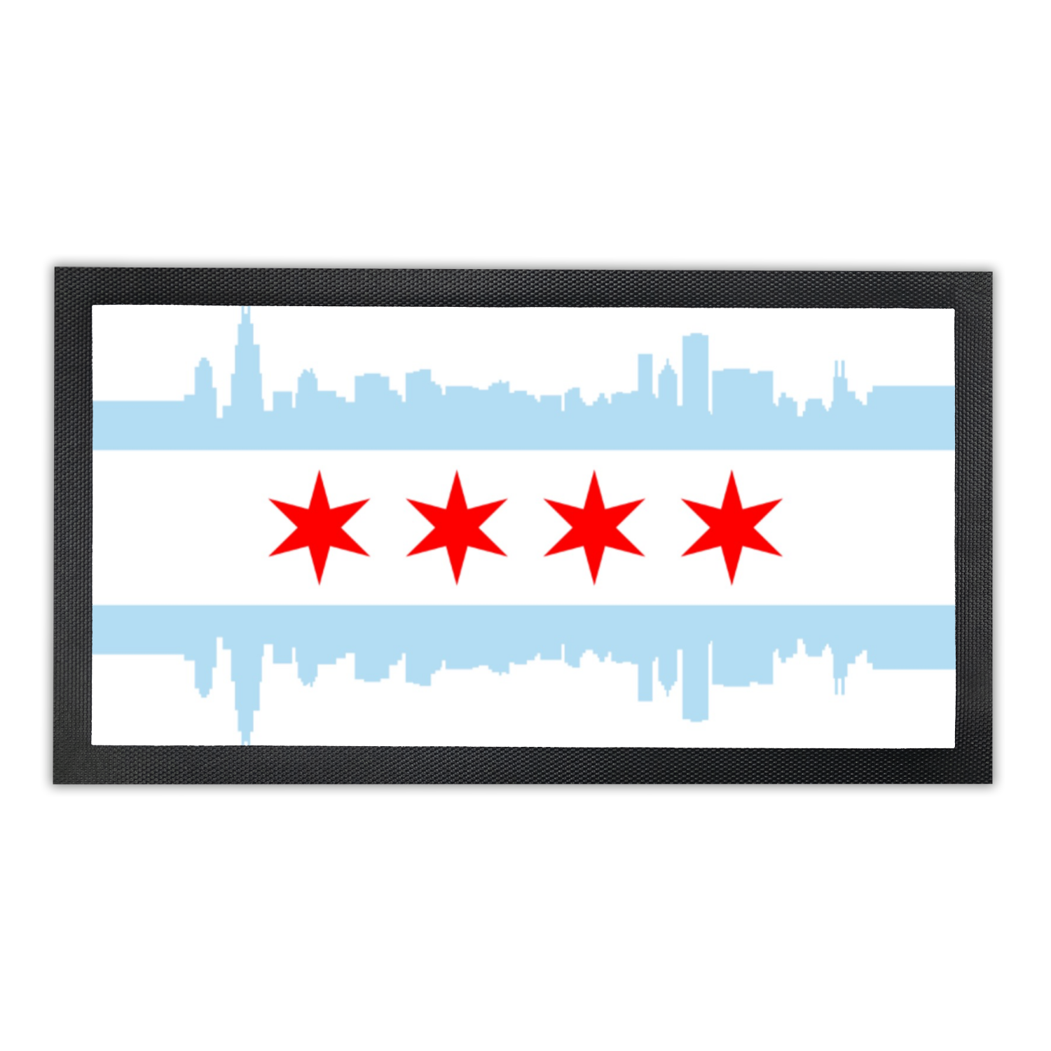 Chicago Skyline Flag Bar Mat