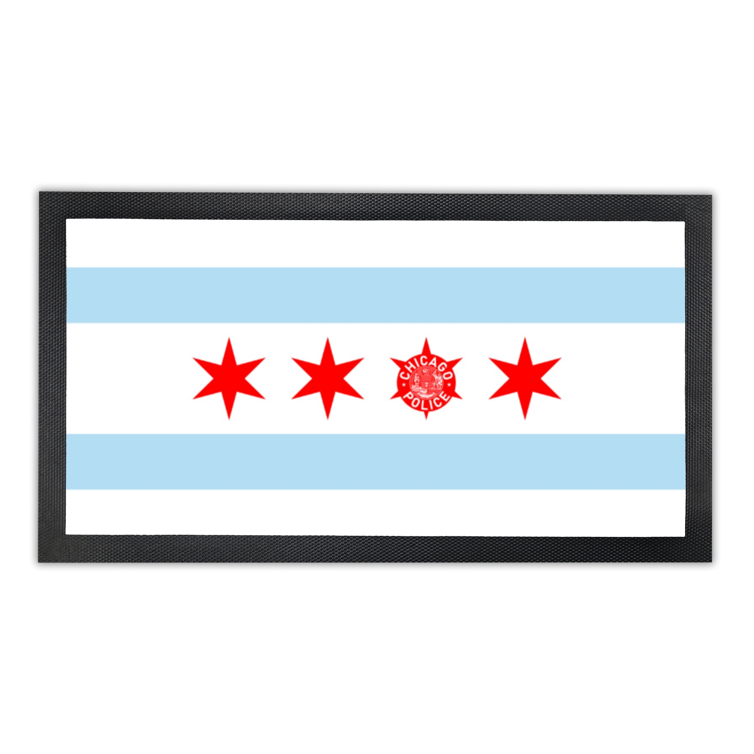 Chicago PD Flag Bar Mat