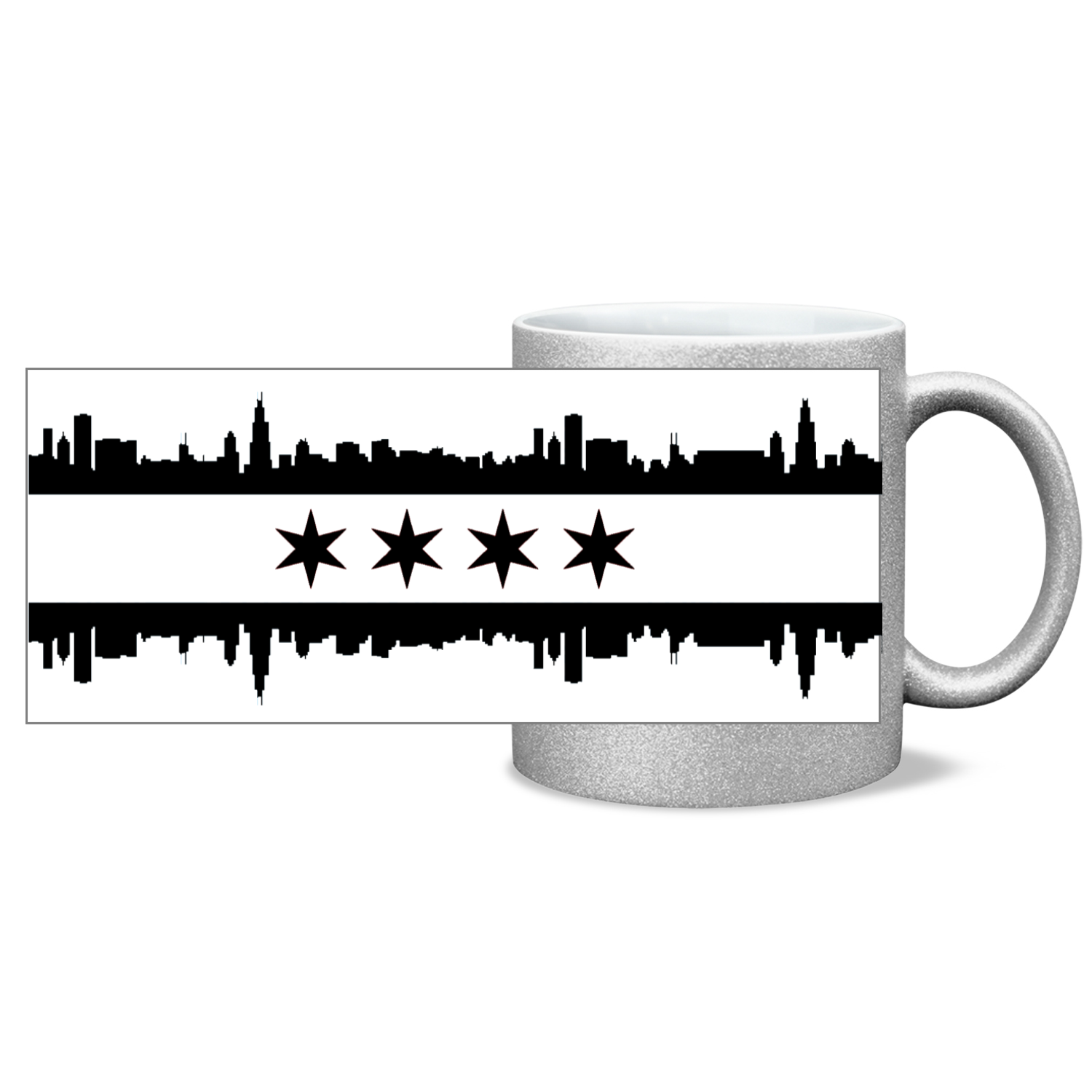 Chicago Skyline Flag 11oz Sparkling Mug