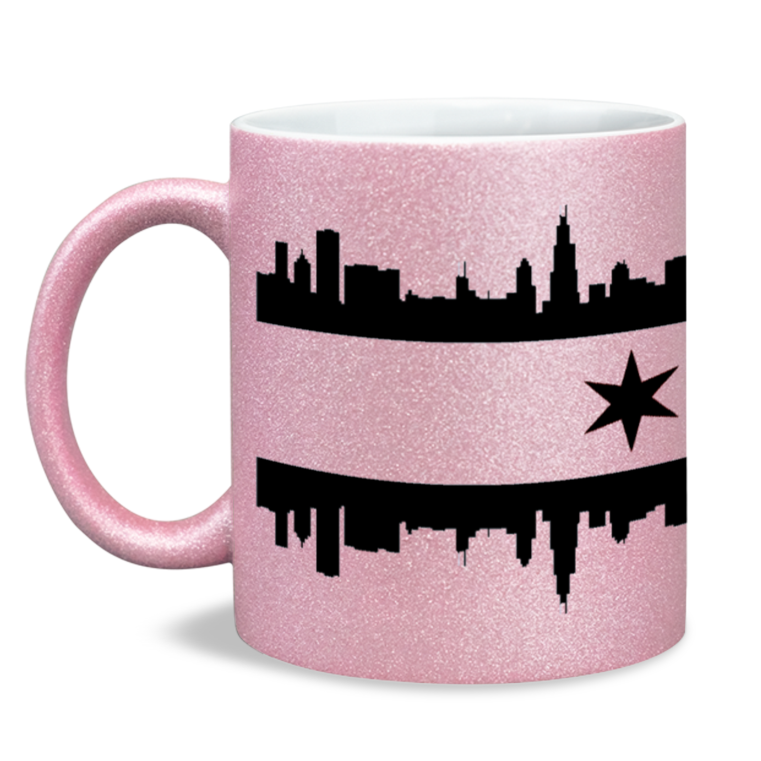 Chicago Skyline Flag 11oz Sparkling Mug