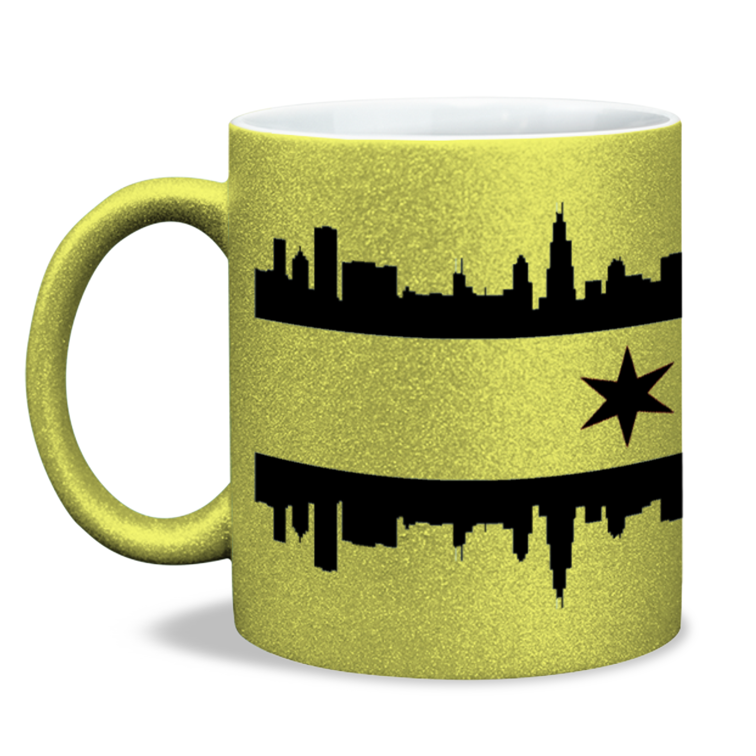 Chicago Skyline Flag 11oz Sparkling Mug