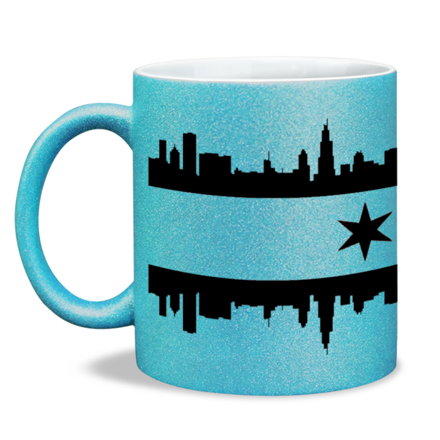 Chicago Skyline Flag 11oz Sparkling Mug