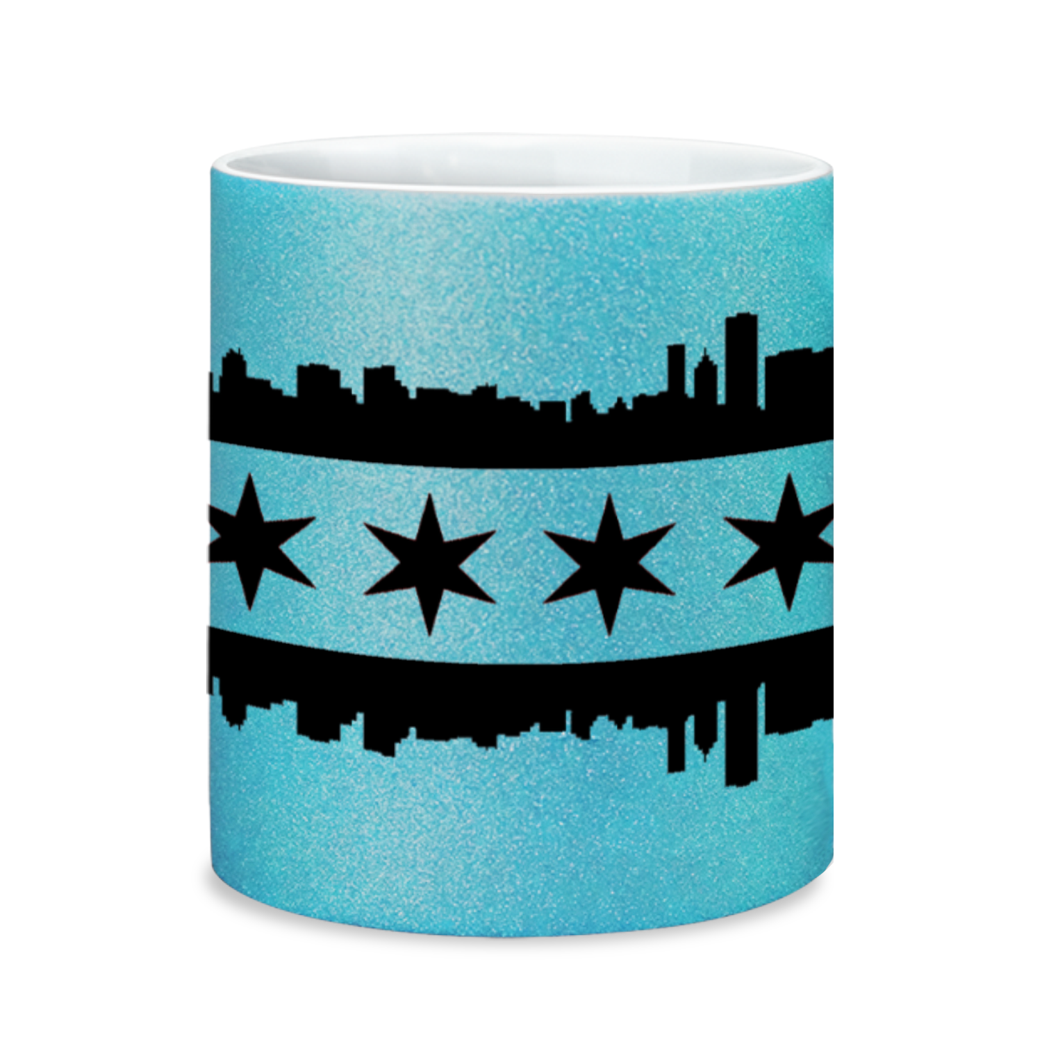 Chicago Skyline Flag 11oz Sparkling Mug